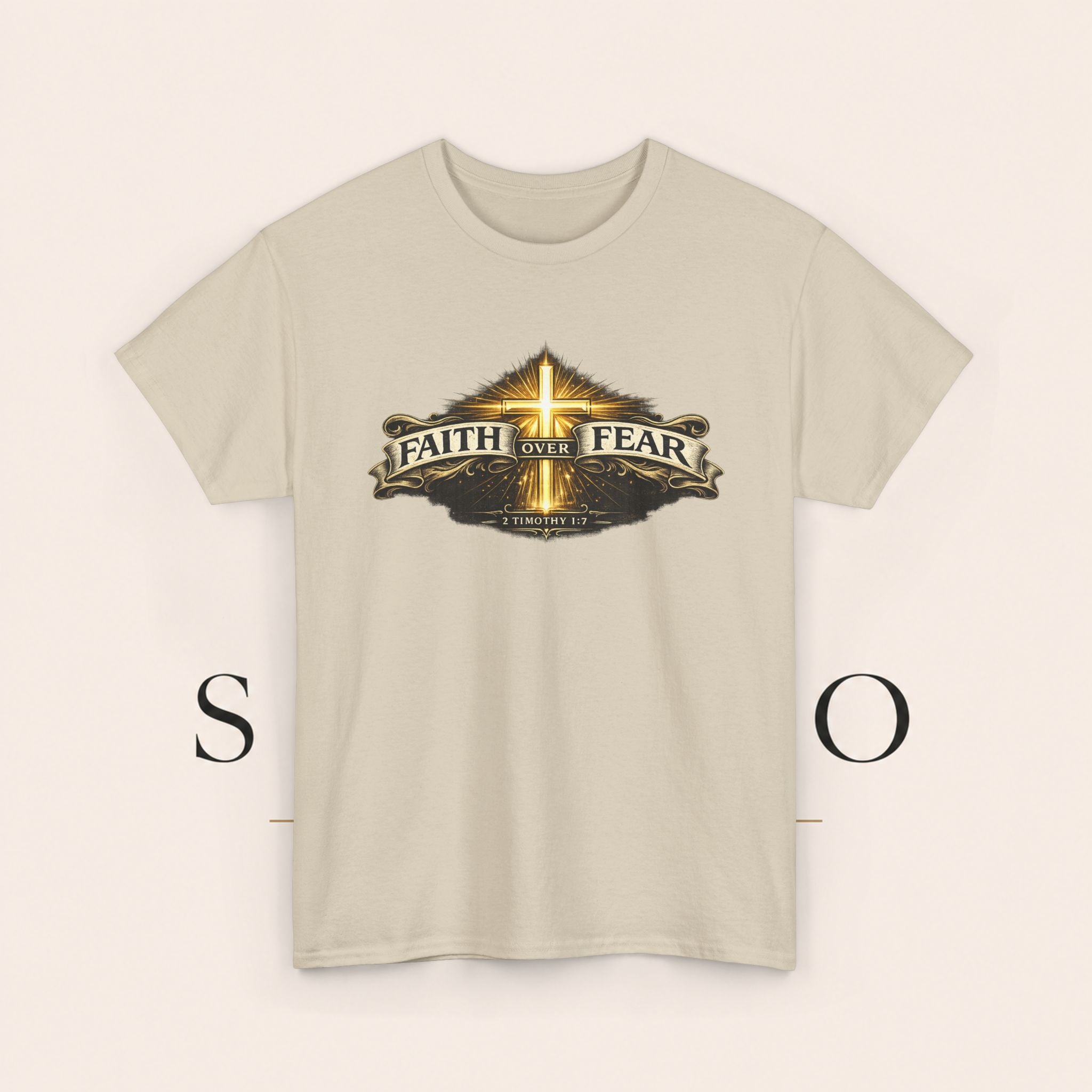 Faith Over Fear T-Shirt — Christian Cross Inspirational Tee