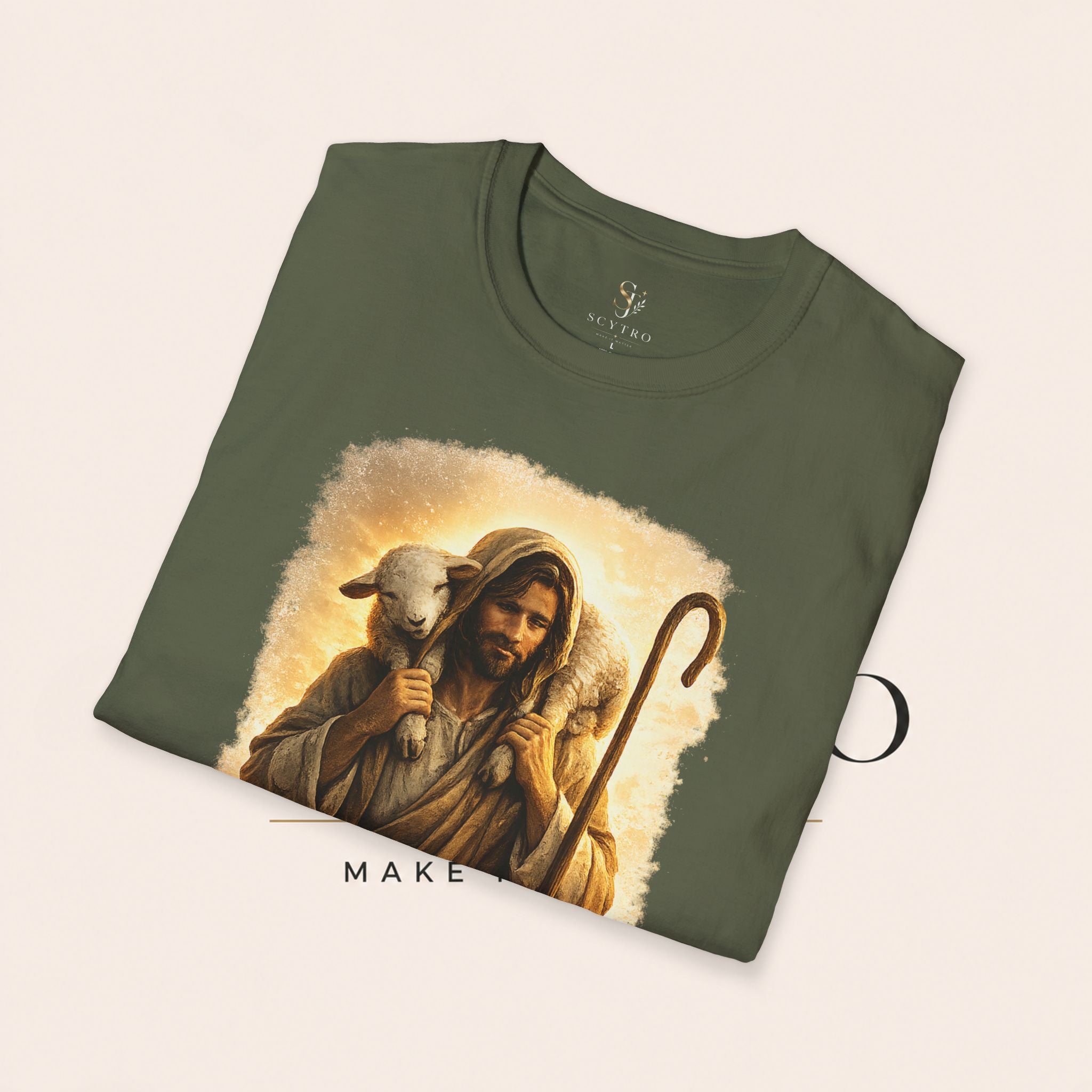 Jesus the Good Shepherd T-Shirt — 'Found.' Christian Faith Tee