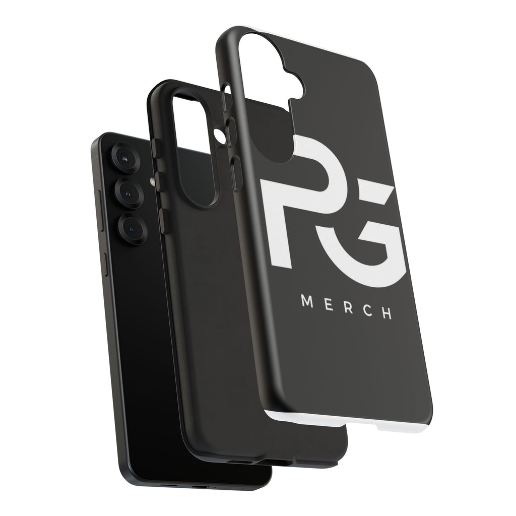 PG CUSTOMIZED RG Merch Tough Phone Case – Black Protective Phone Cover with Bold Logo