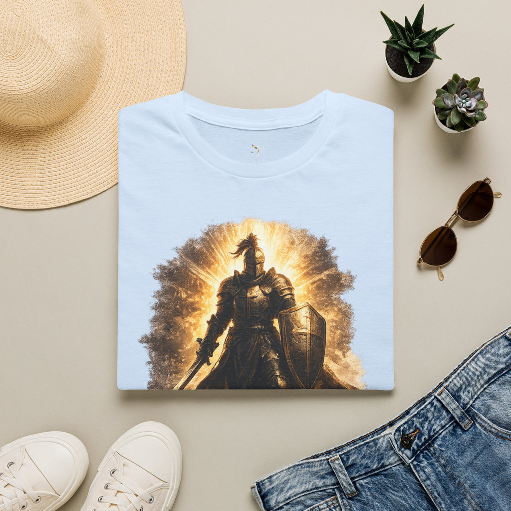 Knight Graphic T-Shirt — 'Fully Equipped' Medieval Armor Gamer Tee