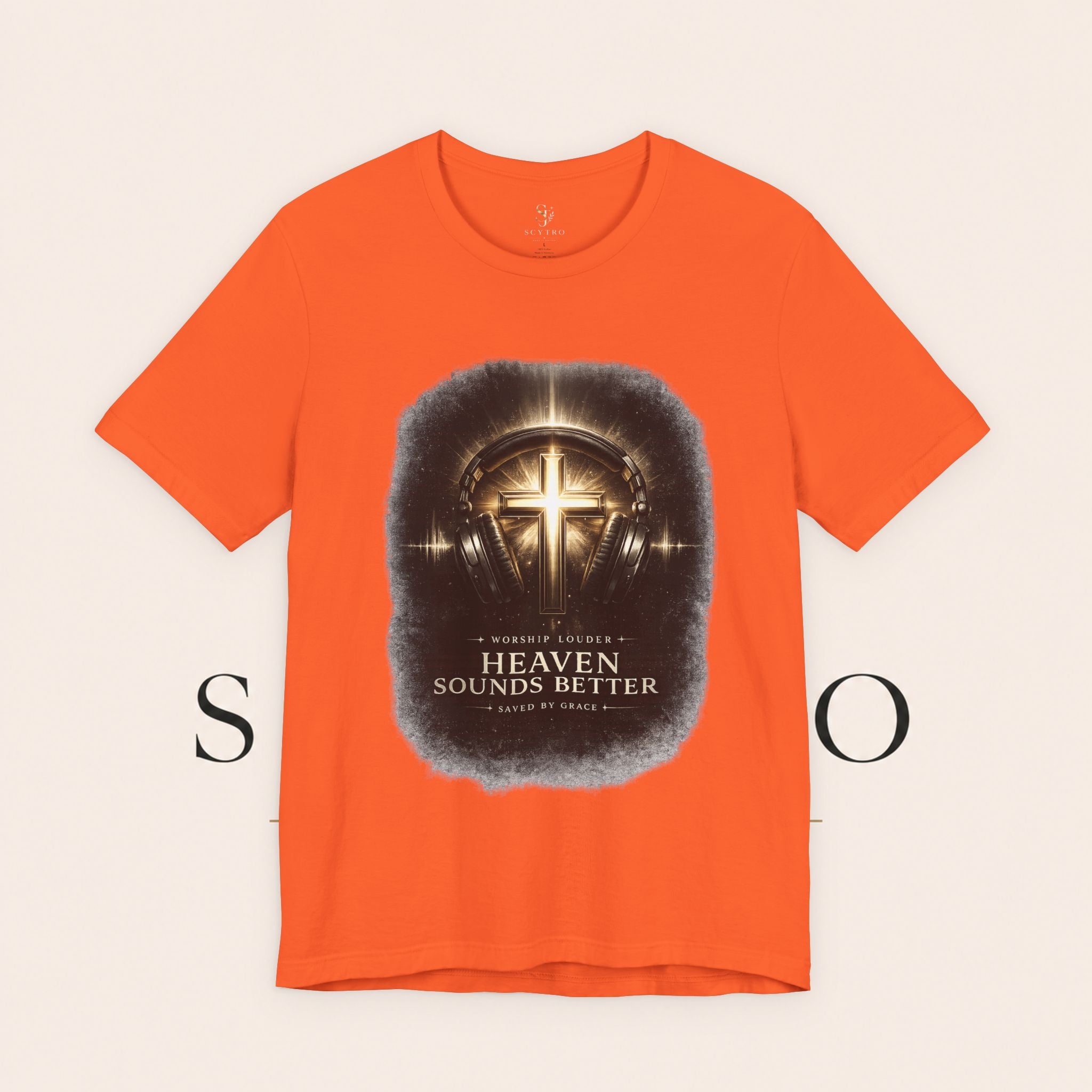 Youth Christian T‑Shirt - "Heaven Sounds Better" Cross Headphones Graphic Tee