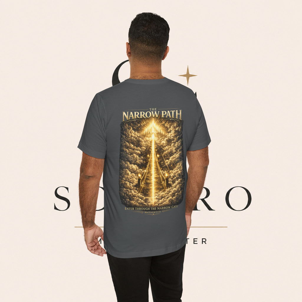 T-Shirt — 'The Narrow Path' Golden Light Graphic Tee