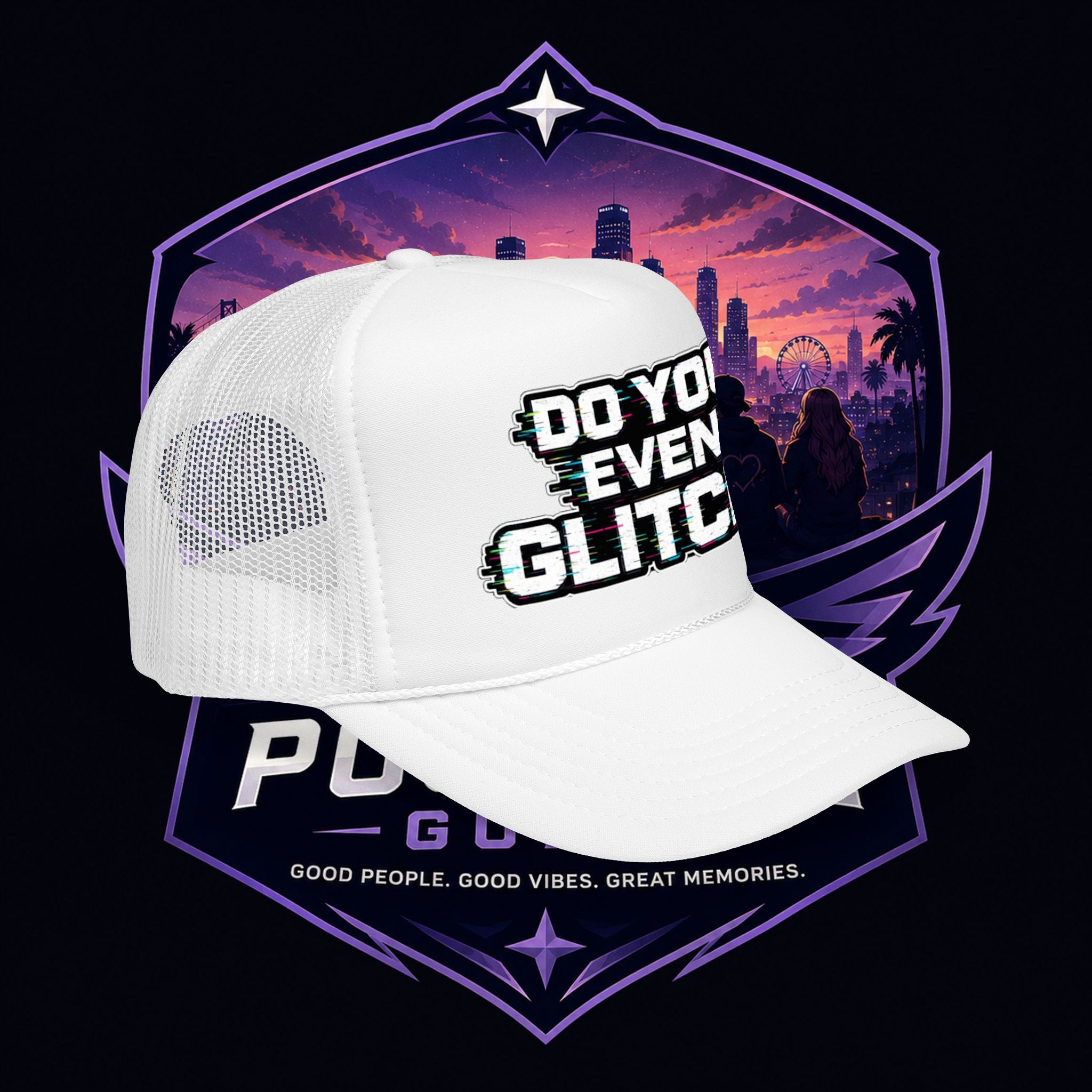 PG Lola's Do You Even Glitch? Foam Trucker Hat