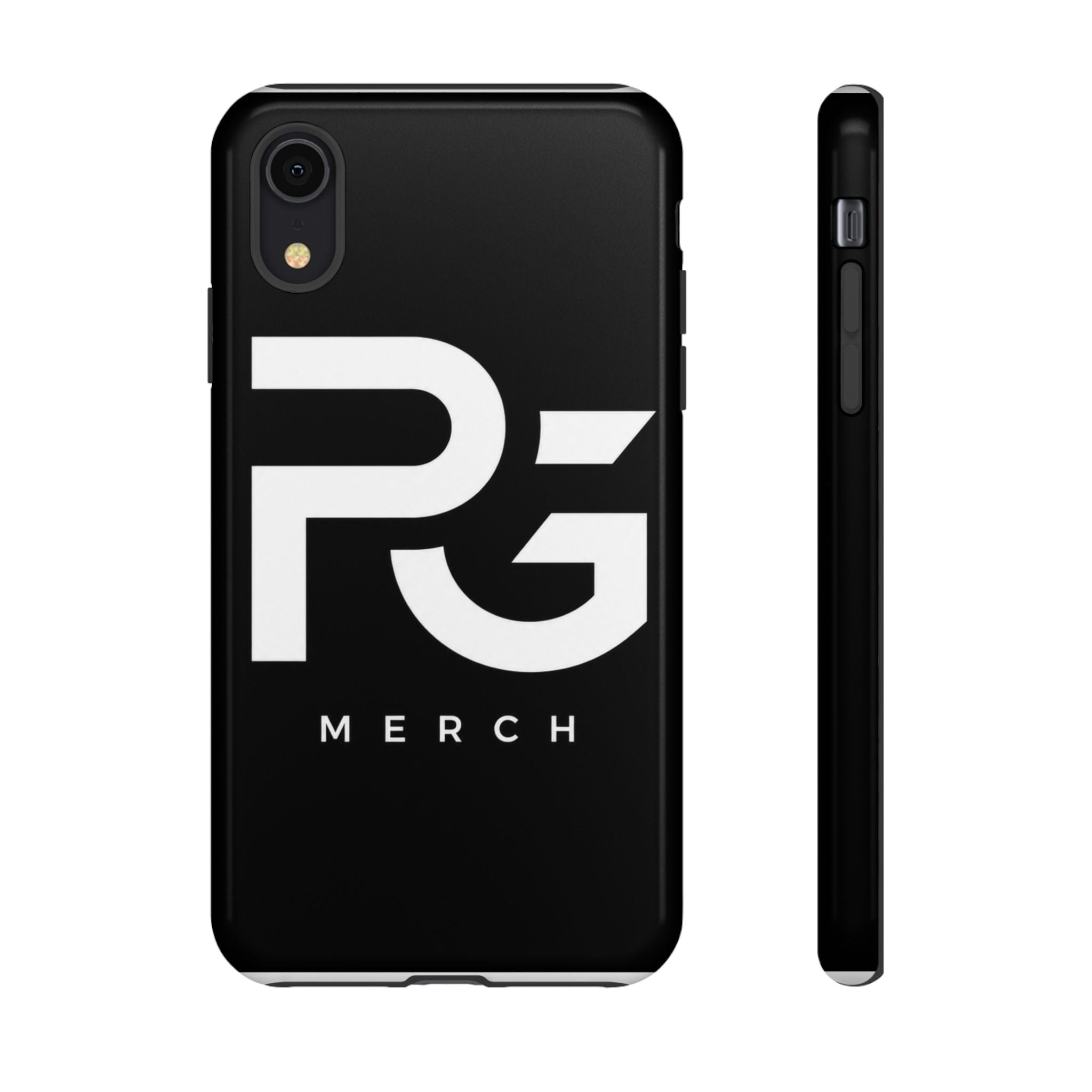 PG CUSTOMIZED RG Merch Tough Phone Case – Black Protective Phone Cover with Bold Logo