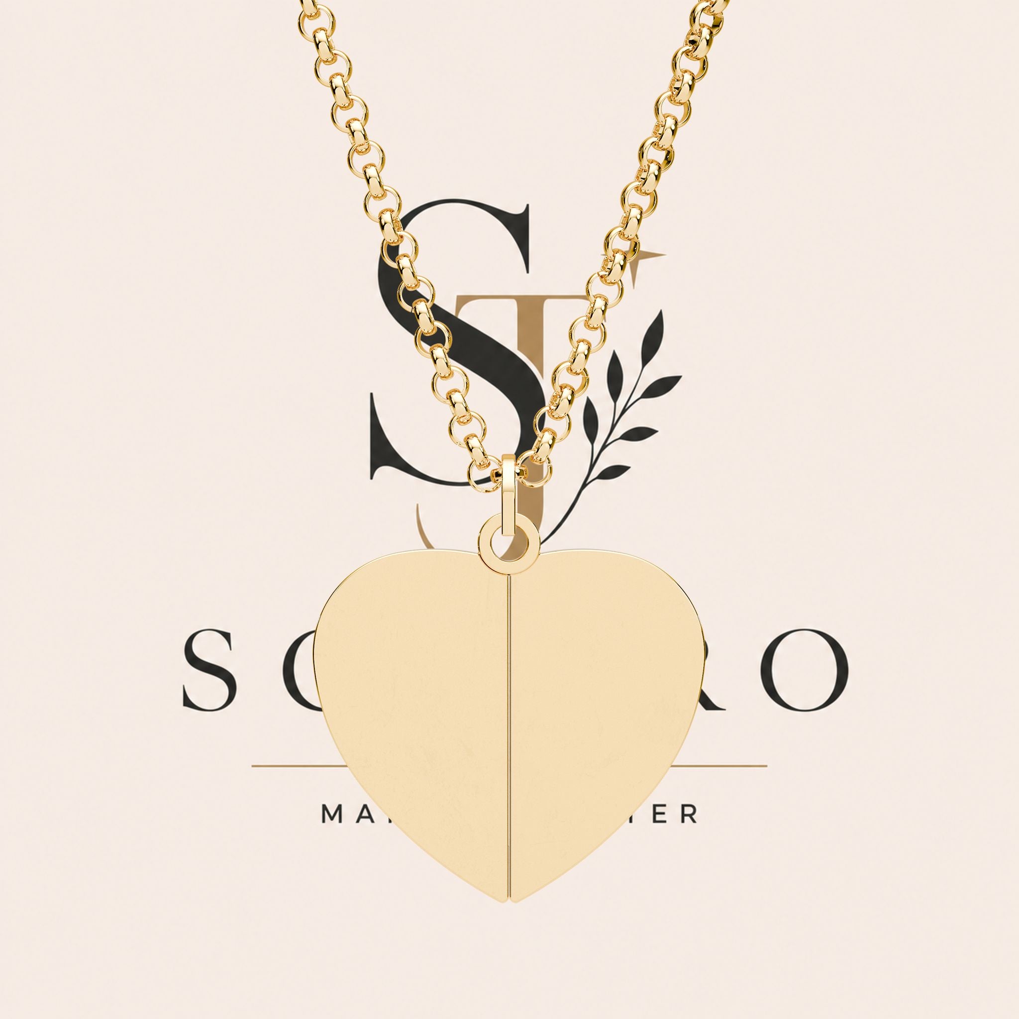 Hidden Message Heart Necklace — Engraved Secret Locket Pendant