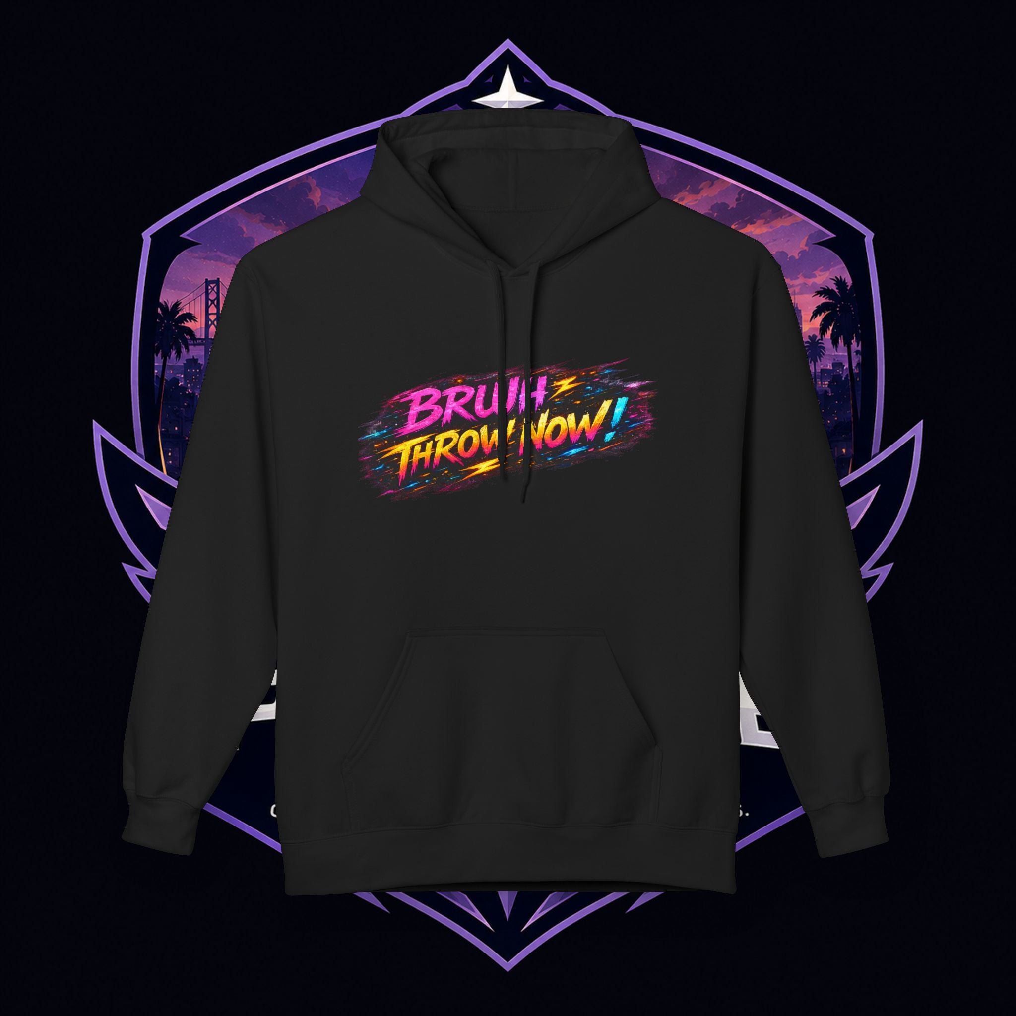 PG CZAR  "Hey Wake Up, It's Your Turn" Back Print PG 'Bruh Throw Now!' Graphic Hoodie