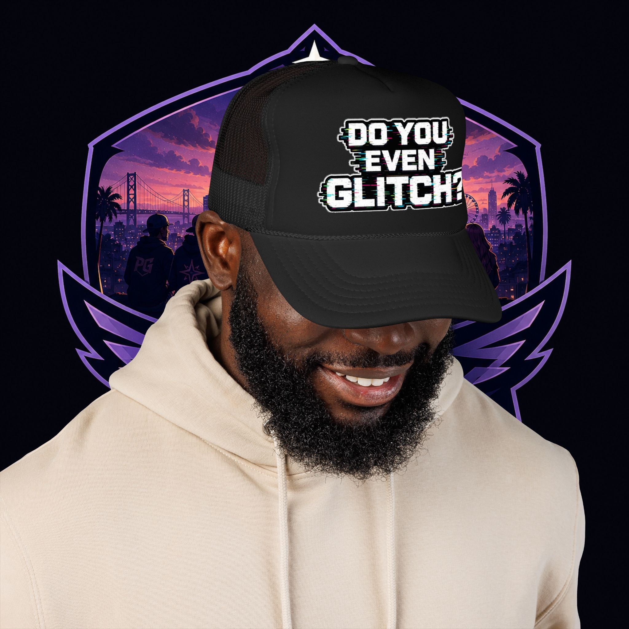 PG Lola's Do You Even Glitch? Foam Trucker Hat