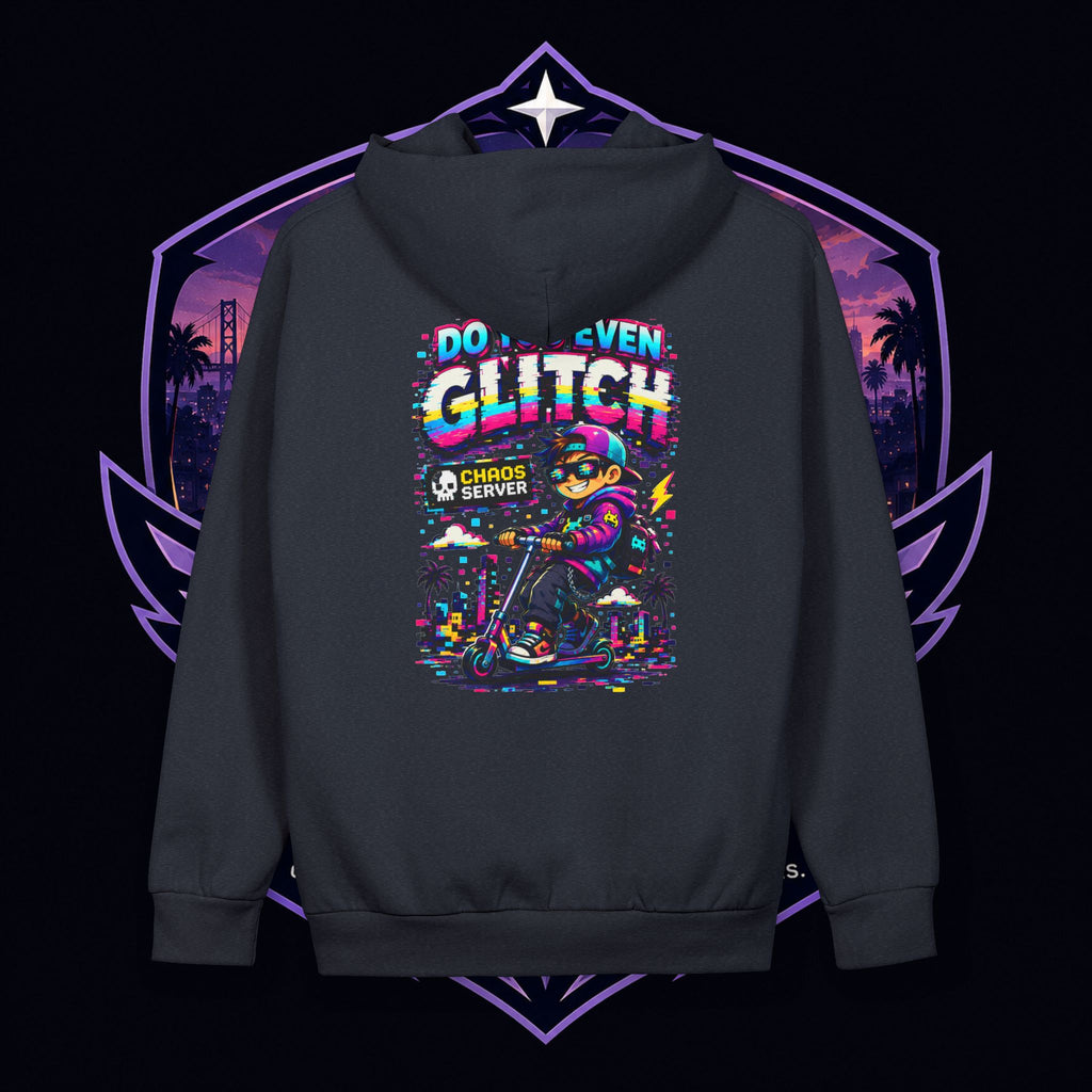 PG Lola's Born to Glitch Hoodie — Retro Glitch Gamer Pullover