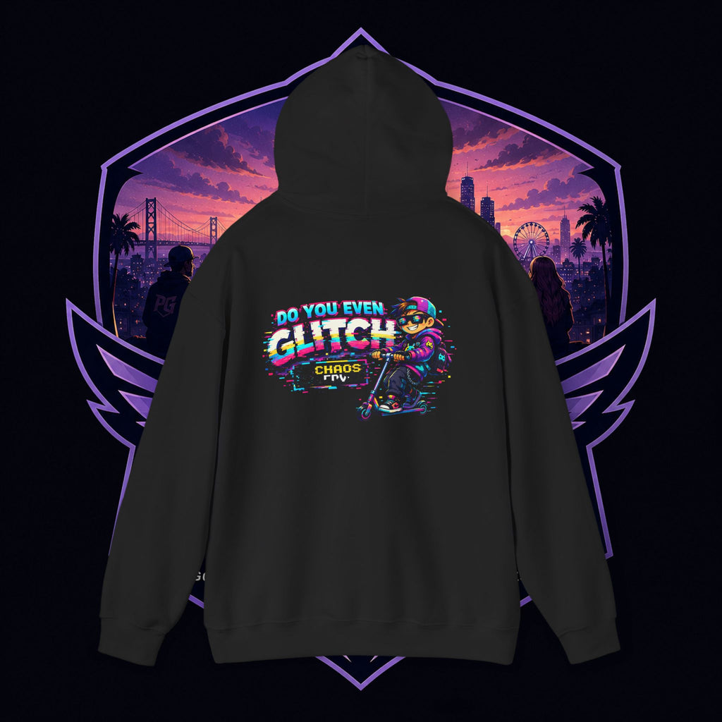 PG Lola's Glitch Skater Hoodie — "Do You Even Glitch" Retro Gamer Streetwear