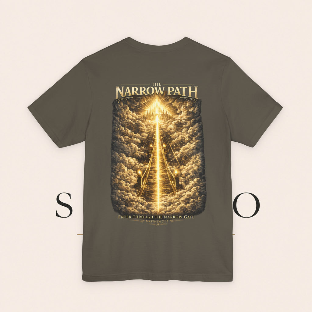 T-Shirt — 'The Narrow Path' Golden Light Graphic Tee