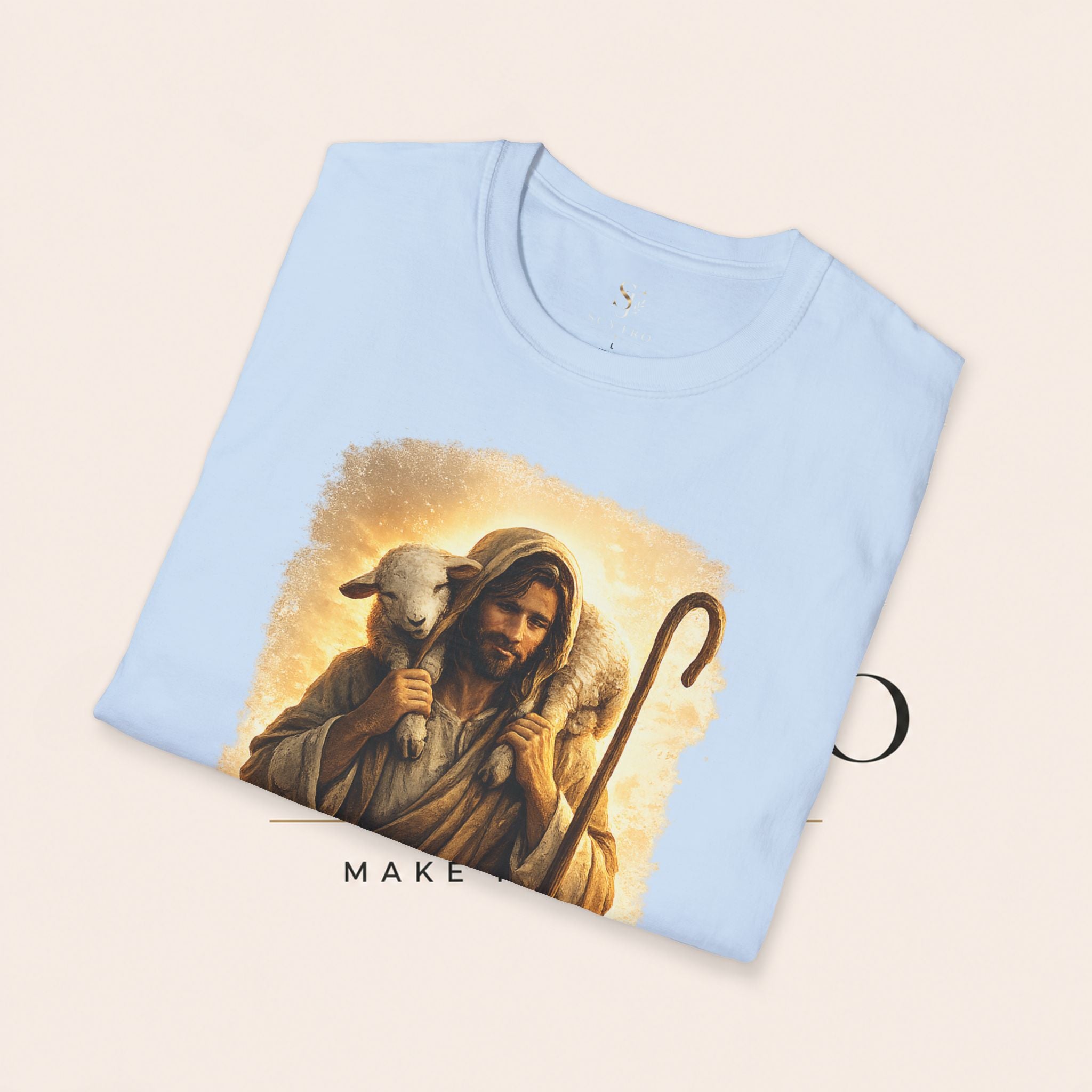 Jesus the Good Shepherd T-Shirt — 'Found.' Christian Faith Tee