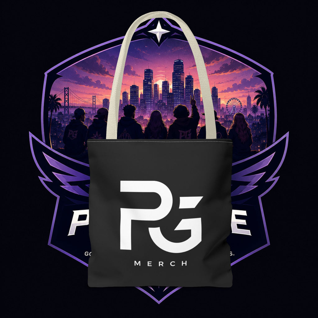 PG Merch Logo Tote Bag — Urban Gamer Aesthetic Everyday Tote