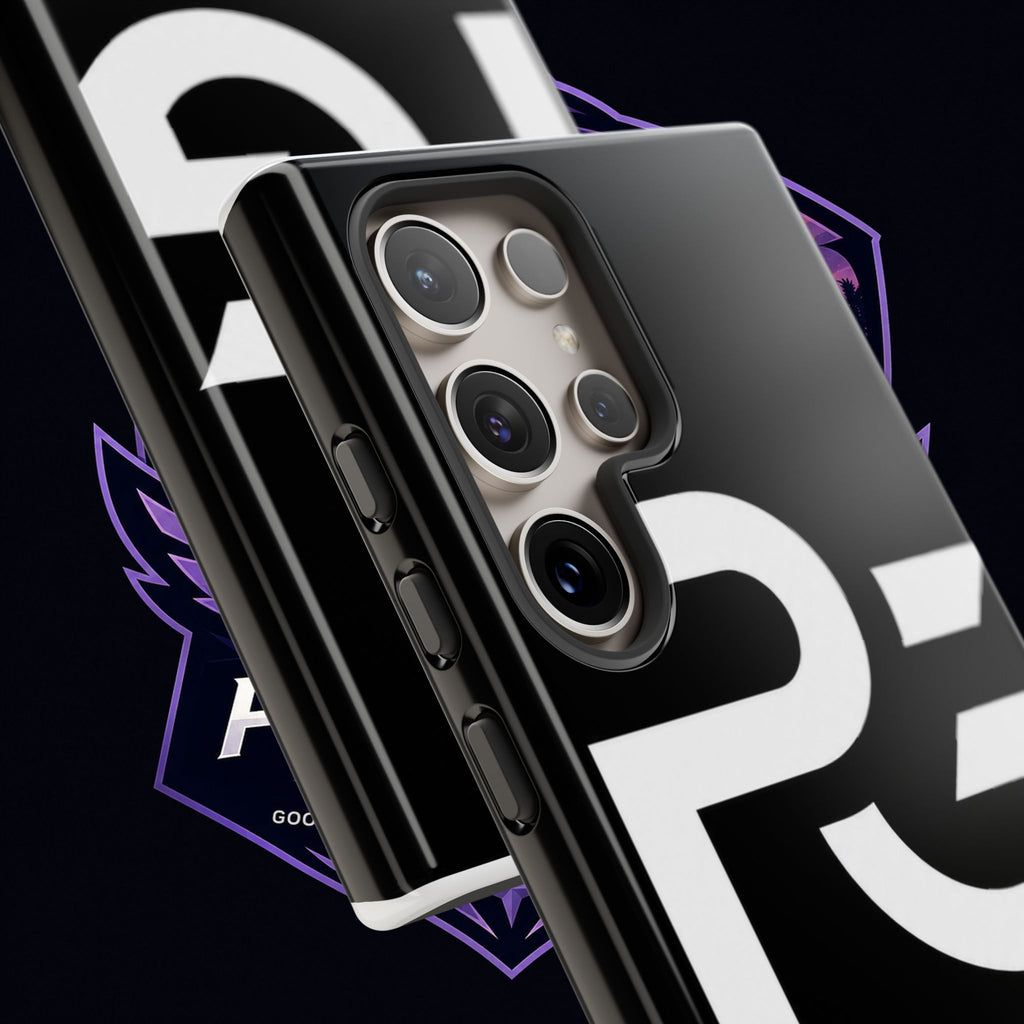 PG CUSTOMIZED RG Merch Tough Phone Case – Black Protective Phone Cover with Bold Logo