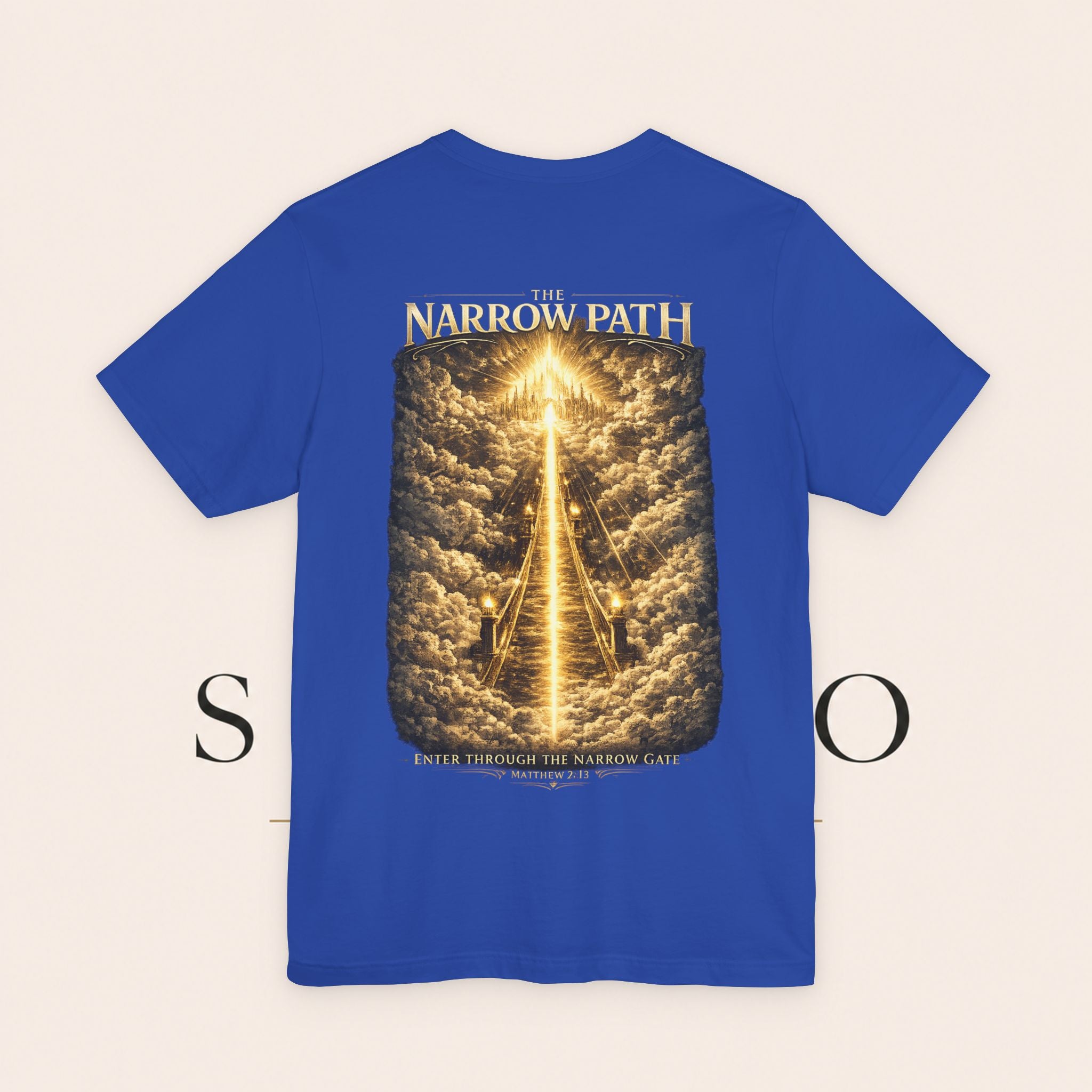 T-Shirt — 'The Narrow Path' Golden Light Graphic Tee