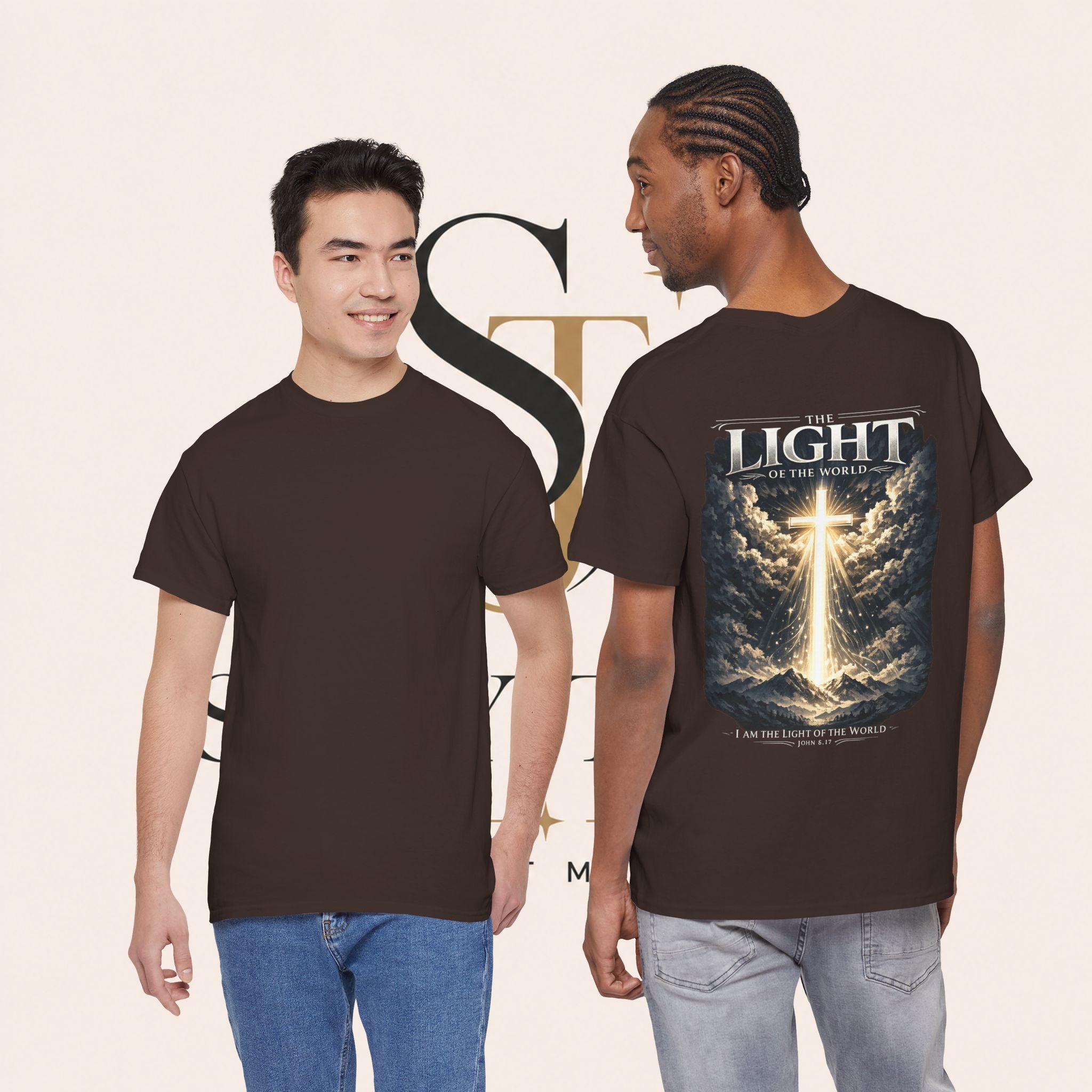 T‑Shirt — “The Light of the World” Graphic Tee (Christian Religious Design)