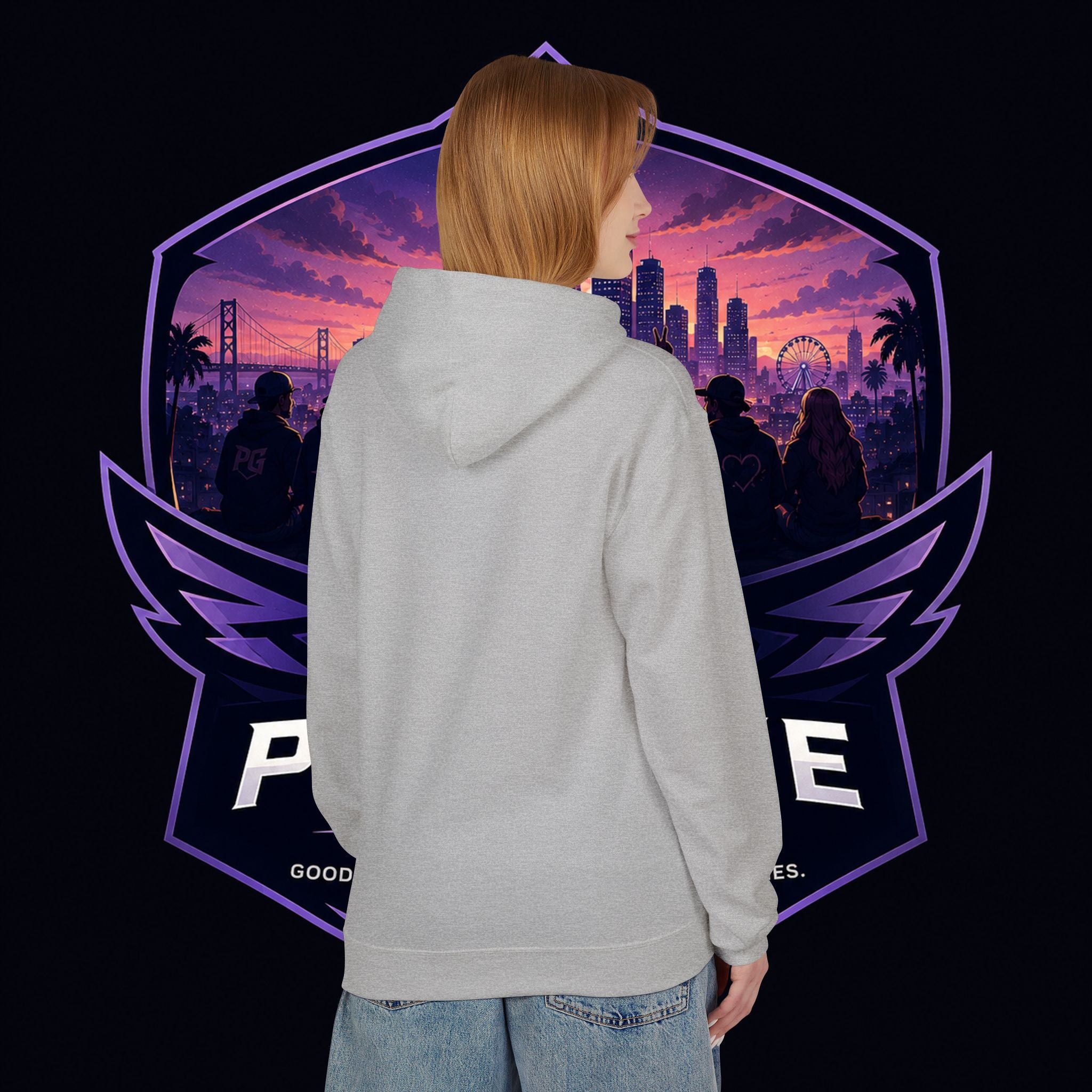 LDR inspired Retro '80s Vibes Hoodie — Neon Miami Movie Couple Design