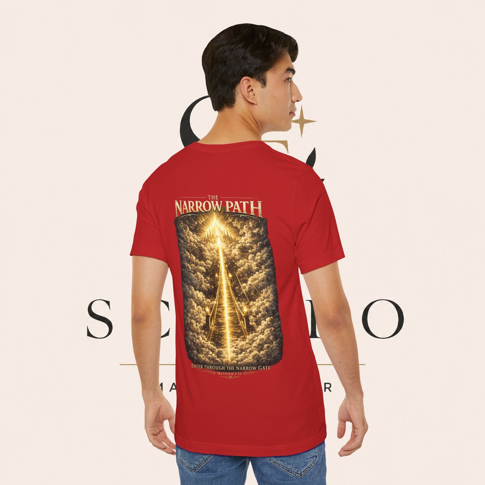 T-Shirt — 'The Narrow Path' Golden Light Graphic Tee