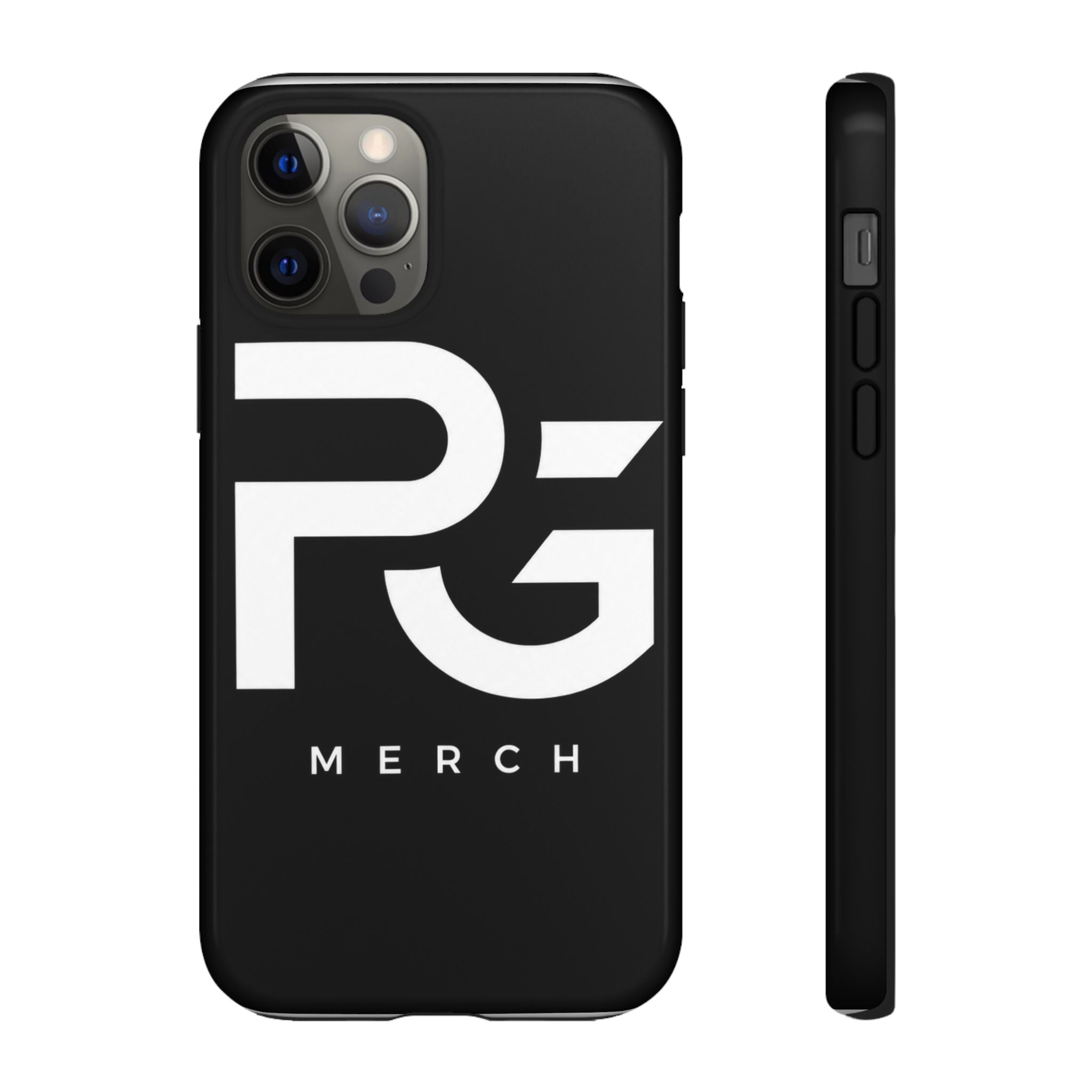PG CUSTOMIZED RG Merch Tough Phone Case – Black Protective Phone Cover with Bold Logo