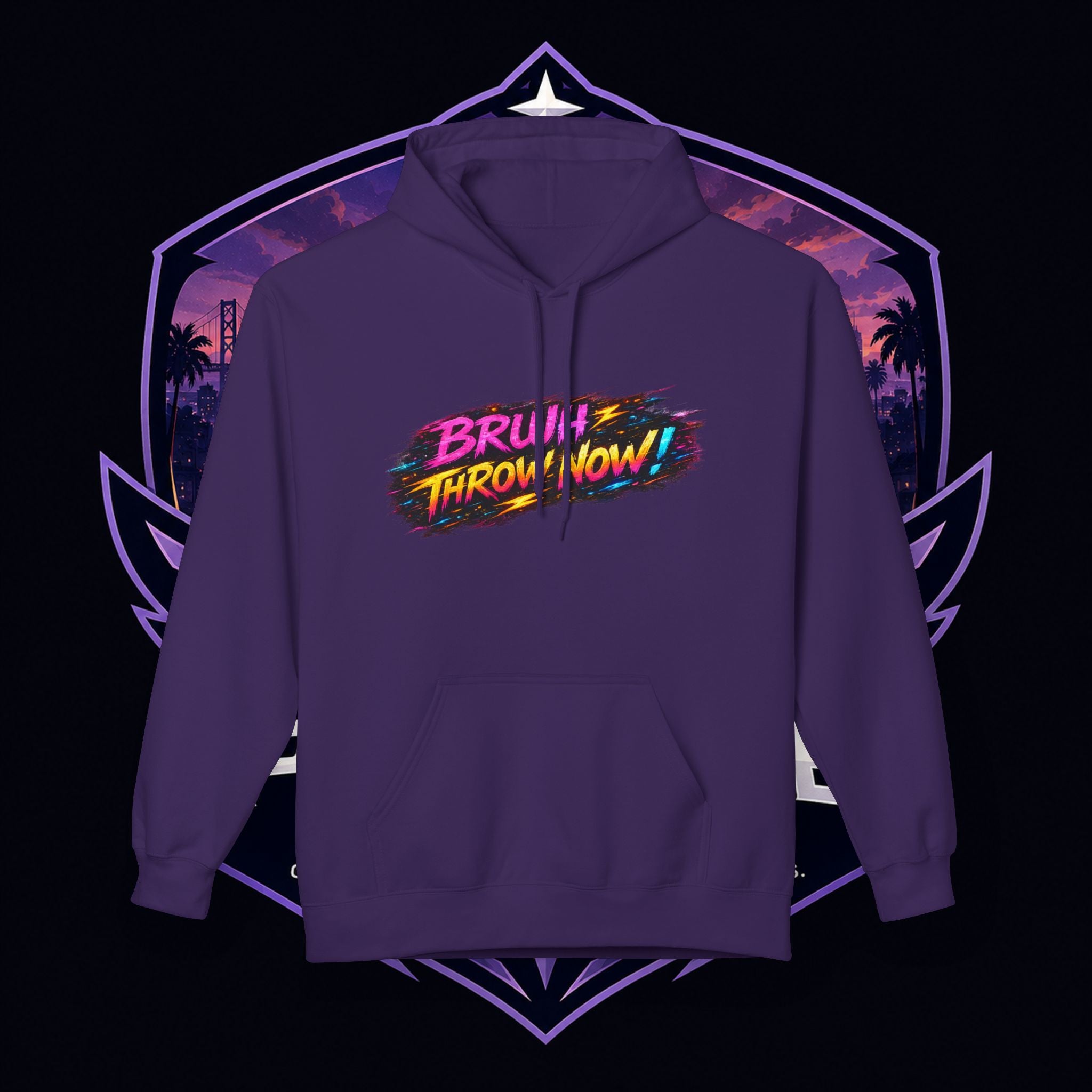 PG CZAR  "Hey Wake Up, It's Your Turn" Back Print PG 'Bruh Throw Now!' Graphic Hoodie