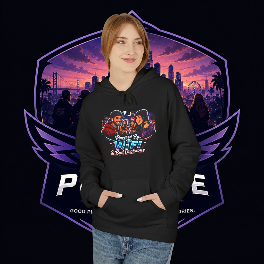 LDR inspired Retro '80s Vibes Hoodie — Neon Miami Movie Couple Design