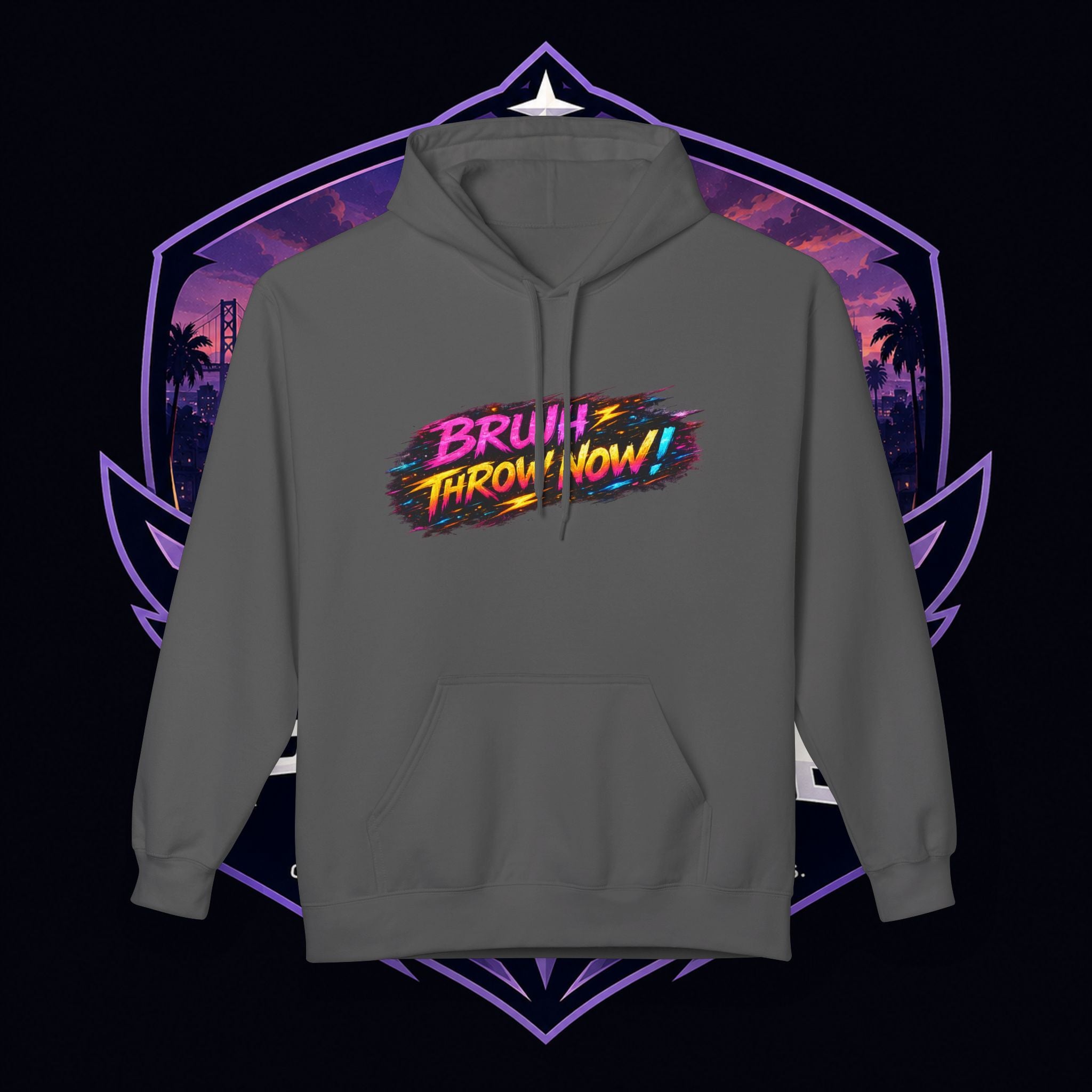 PG CZAR  "Hey Wake Up, It's Your Turn" Back Print PG 'Bruh Throw Now!' Graphic Hoodie