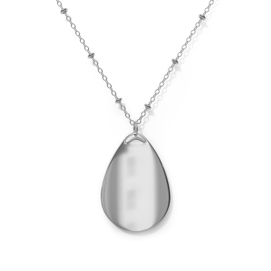Custom Oval Pendant Necklace — Minimal Teardrop Locket Necklace