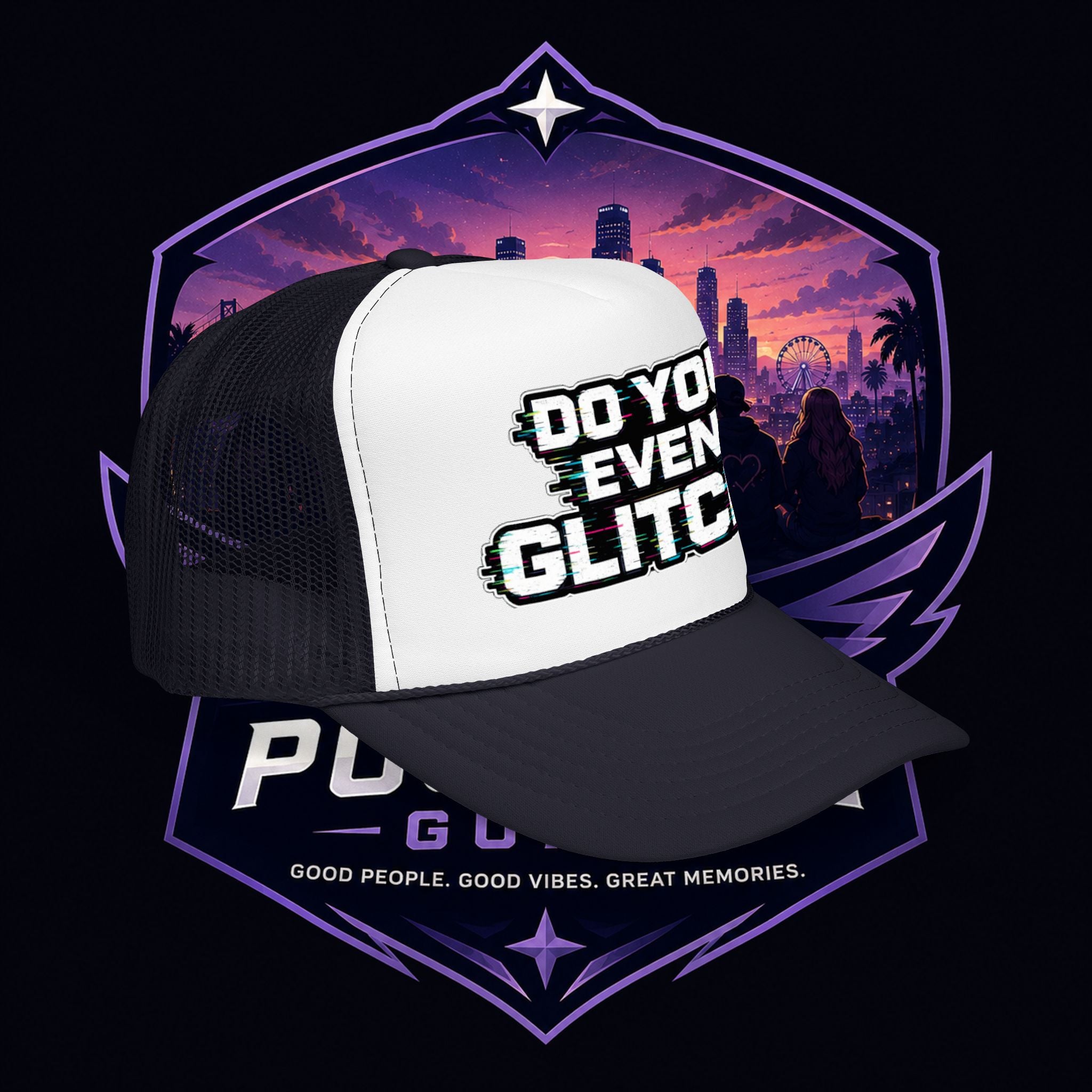 PG Lola's Do You Even Glitch? Foam Trucker Hat