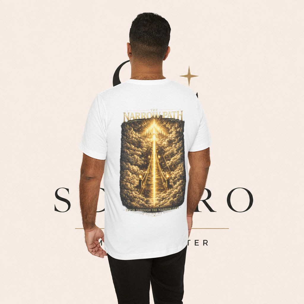 T-Shirt — 'The Narrow Path' Golden Light Graphic Tee