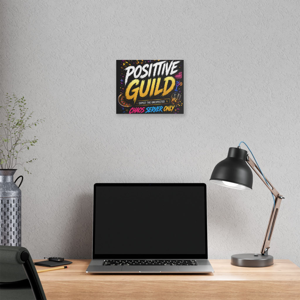Positive Guild Canvas Print — 'Expect the Unexpected' Gaming Wall Art (Chaos Server Only)