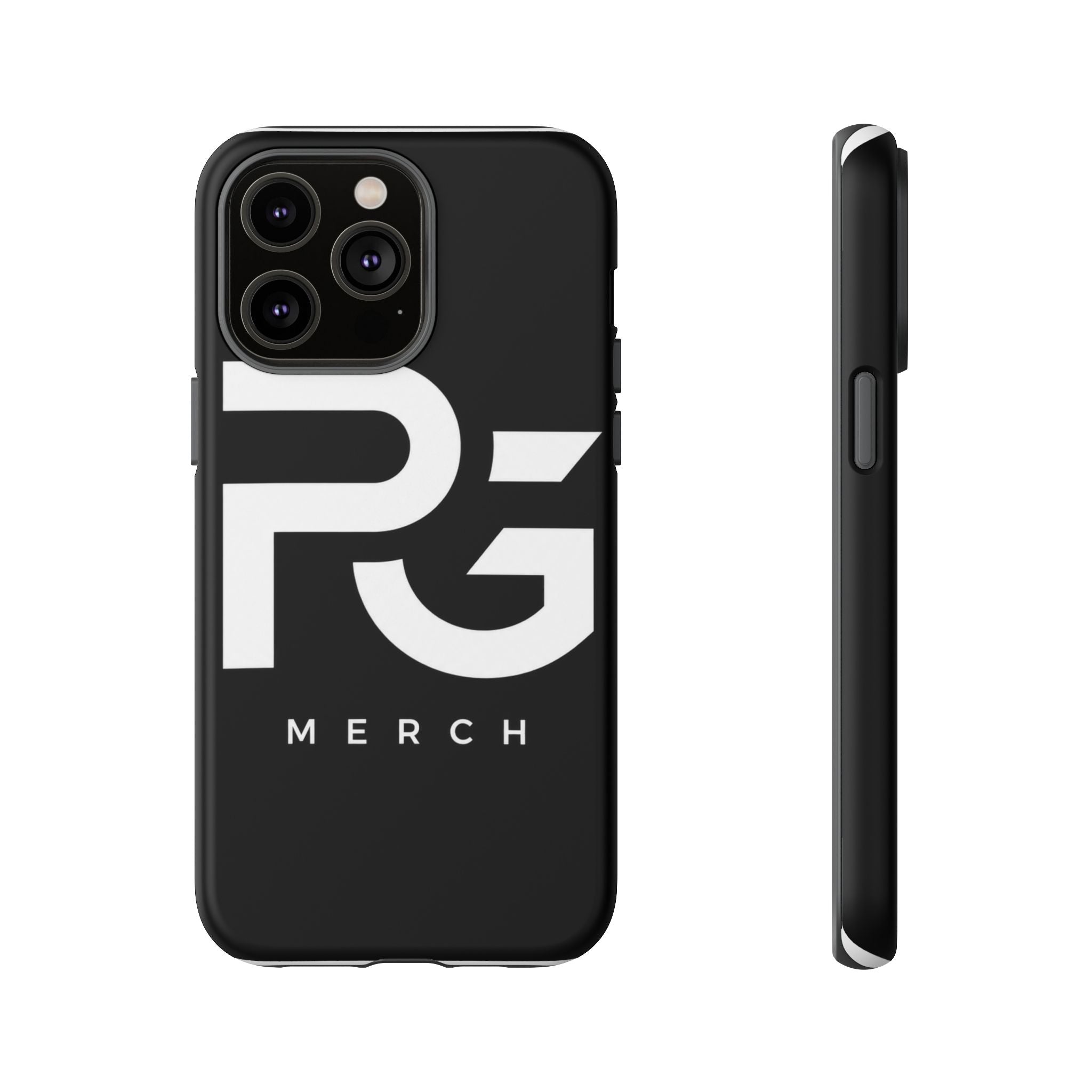 PG CUSTOMIZED RG Merch Tough Phone Case – Black Protective Phone Cover with Bold Logo
