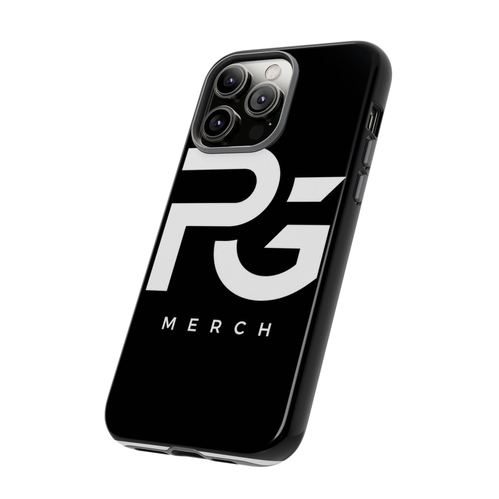 PG CUSTOMIZED RG Merch Tough Phone Case – Black Protective Phone Cover with Bold Logo