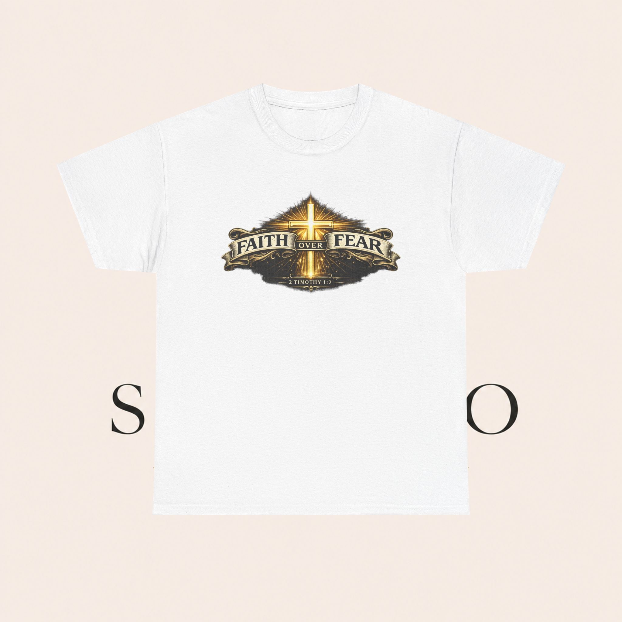 Faith Over Fear T-Shirt — Christian Cross Inspirational Tee