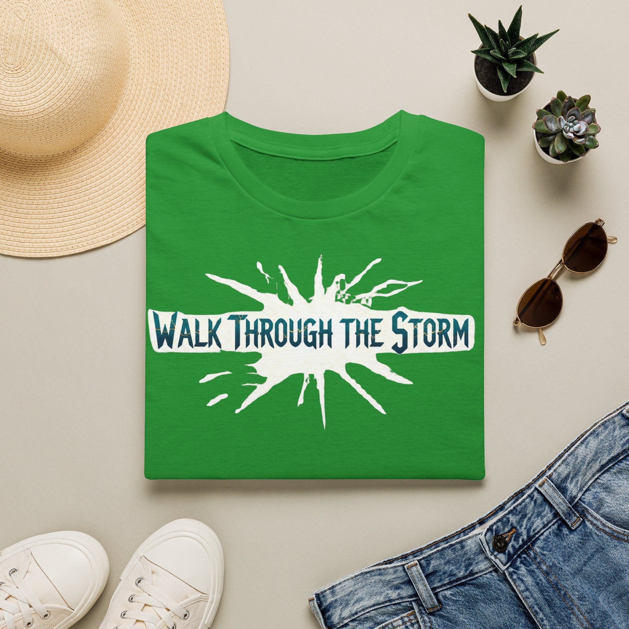 T-Shirt — "Walk Through the Storm" Inspirational Graphic Tee