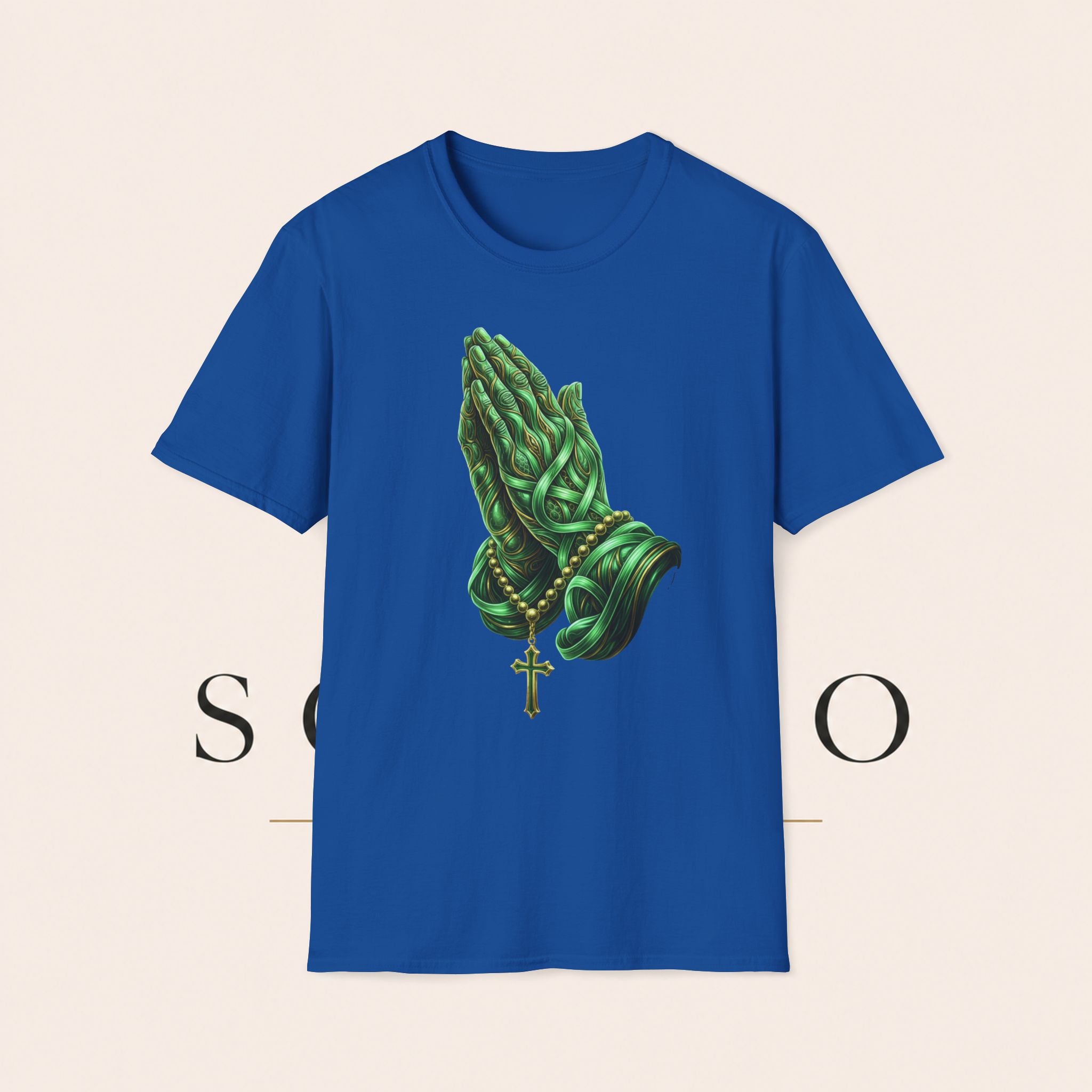 Praying Hands T‑Shirt — Green Vines Prayer Hands Graphic Tee