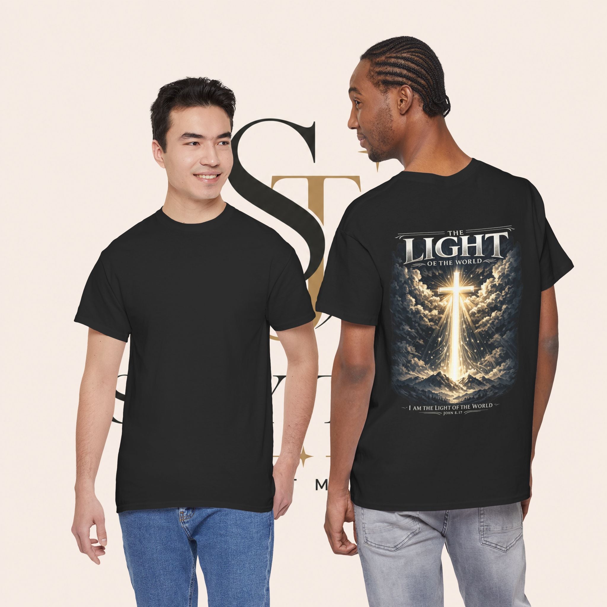 T‑Shirt — “The Light of the World” Graphic Tee (Christian Religious Design)
