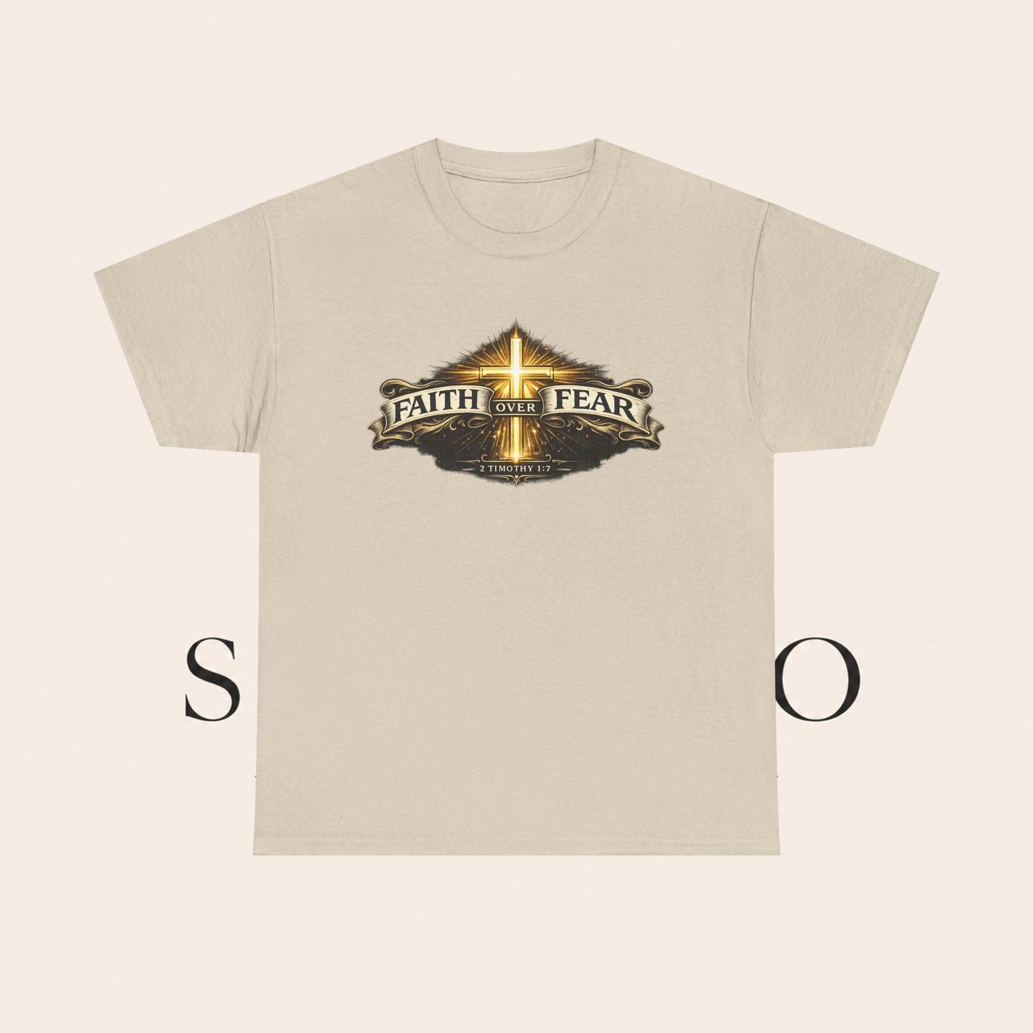 Faith Over Fear T-Shirt — Christian Cross Inspirational Tee