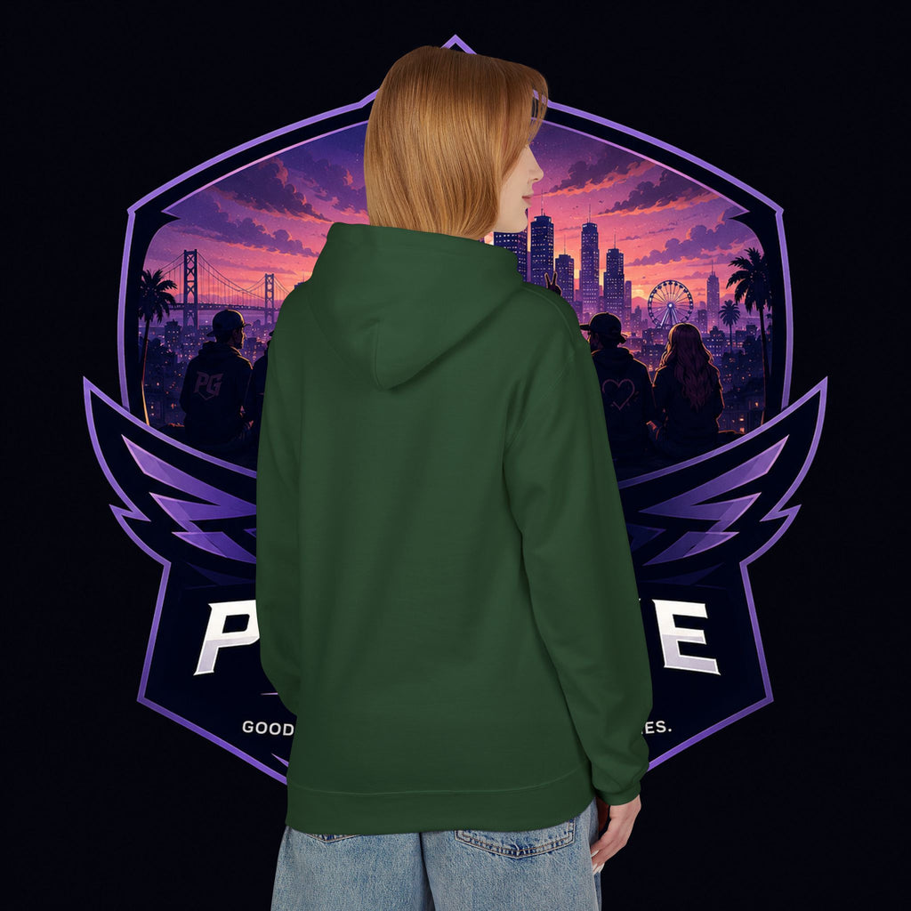 LDR inspired Retro '80s Vibes Hoodie — Neon Miami Movie Couple Design