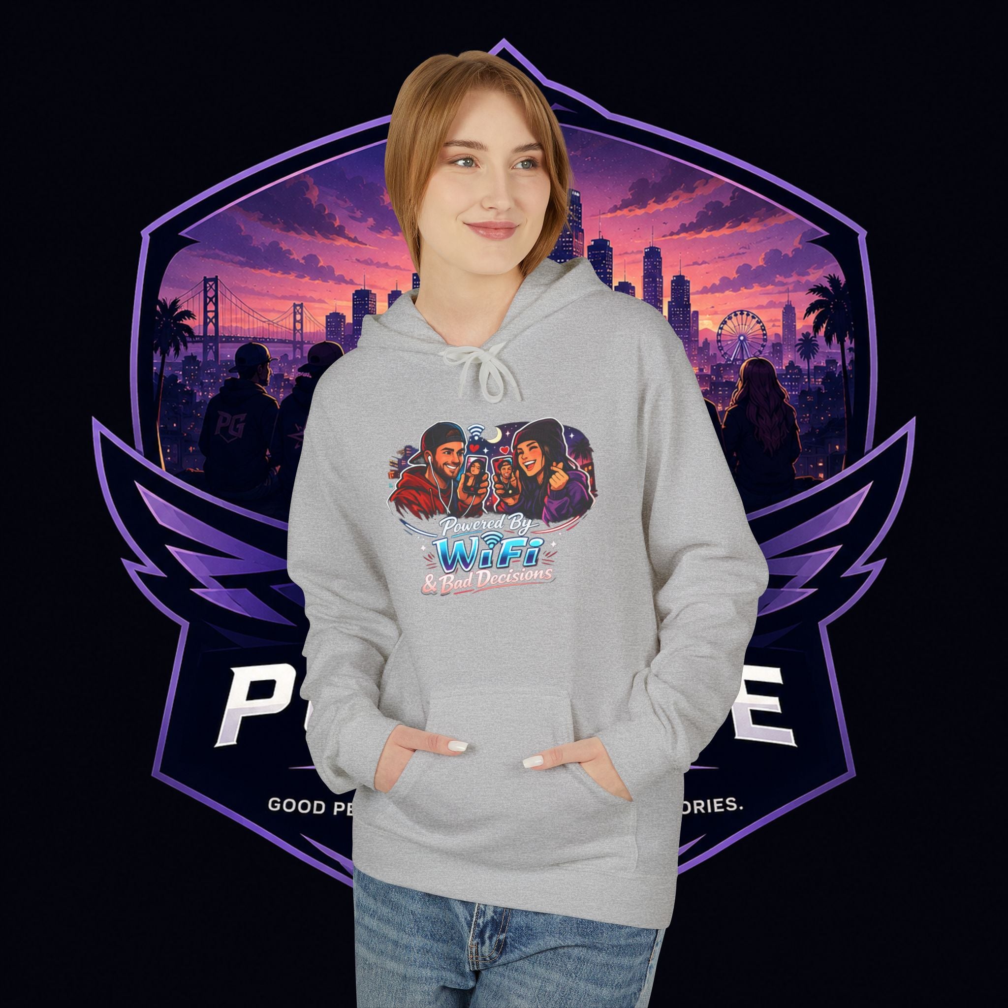 LDR inspired Retro '80s Vibes Hoodie — Neon Miami Movie Couple Design