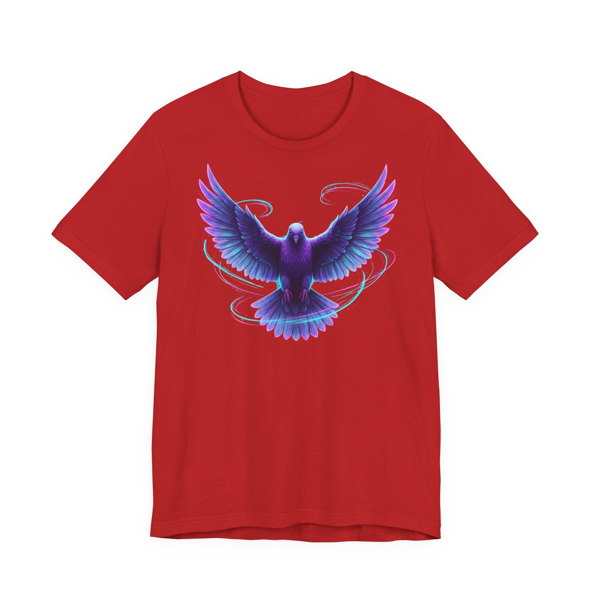 Mystic Raven Tee — Purple Glowing Dove Graphic T-Shirt