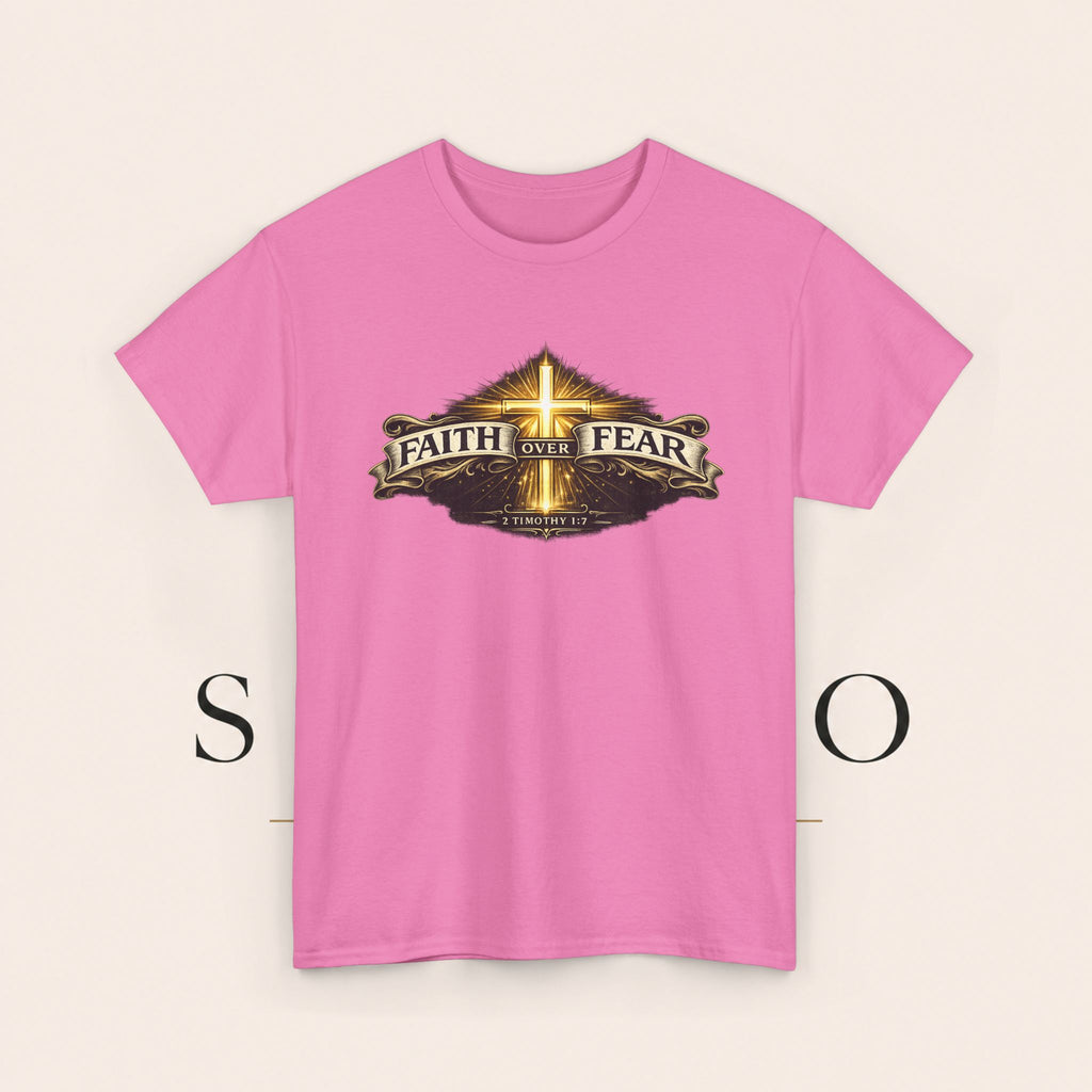 Faith Over Fear T-Shirt — Christian Cross Inspirational Tee