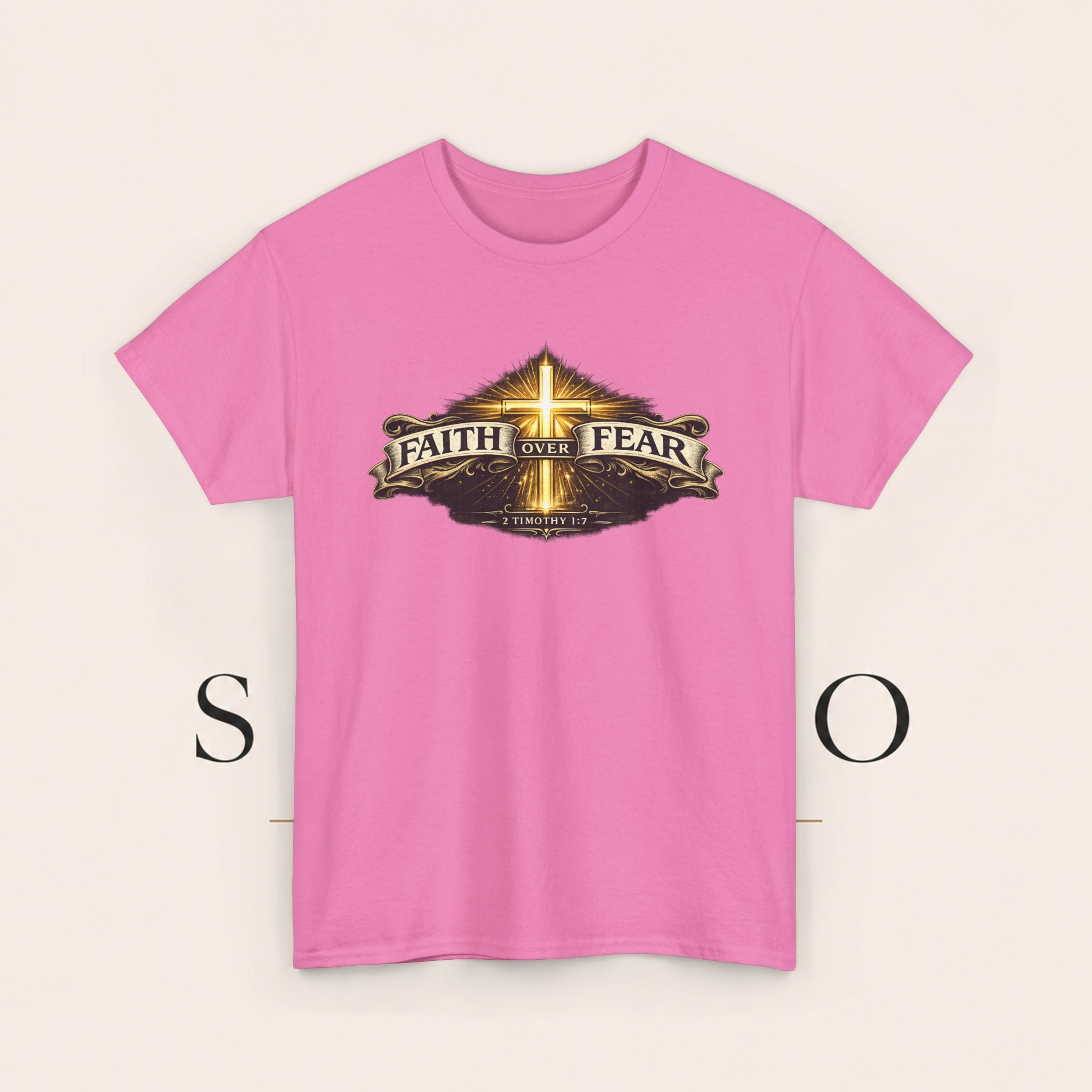 Faith Over Fear T-Shirt — Christian Cross Inspirational Tee