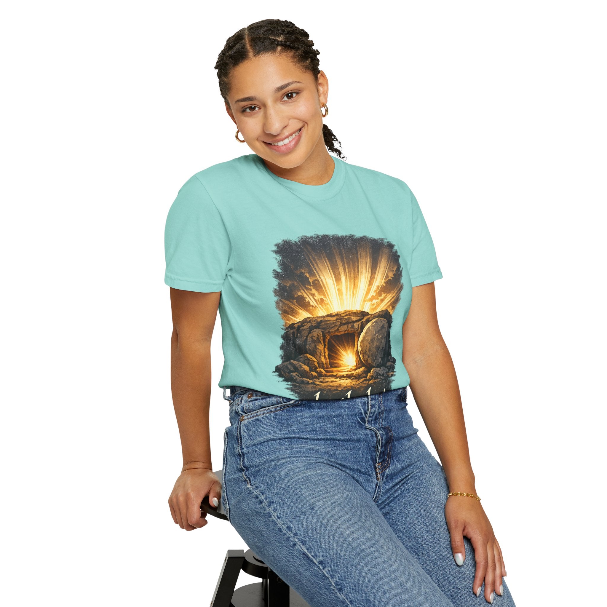 T-Shirt — Sunrise Tomb Graphic ‘death, lost.’ Memorial Tee