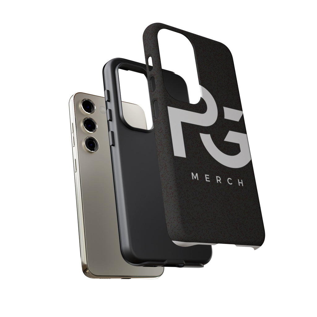 PG CUSTOMIZED RG Merch Tough Phone Case – Black Protective Phone Cover with Bold Logo