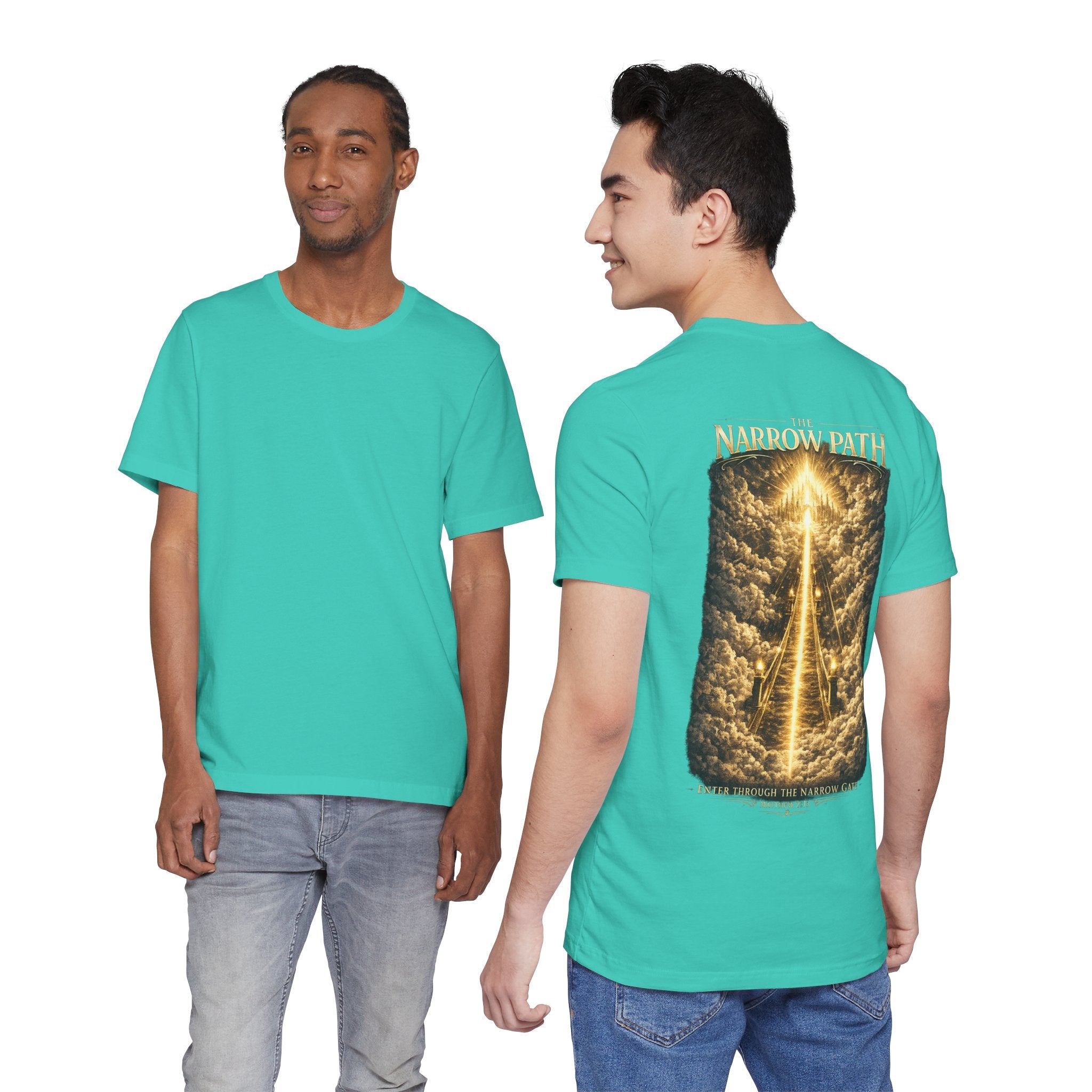 T-Shirt — 'The Narrow Path' Golden Light Graphic Tee