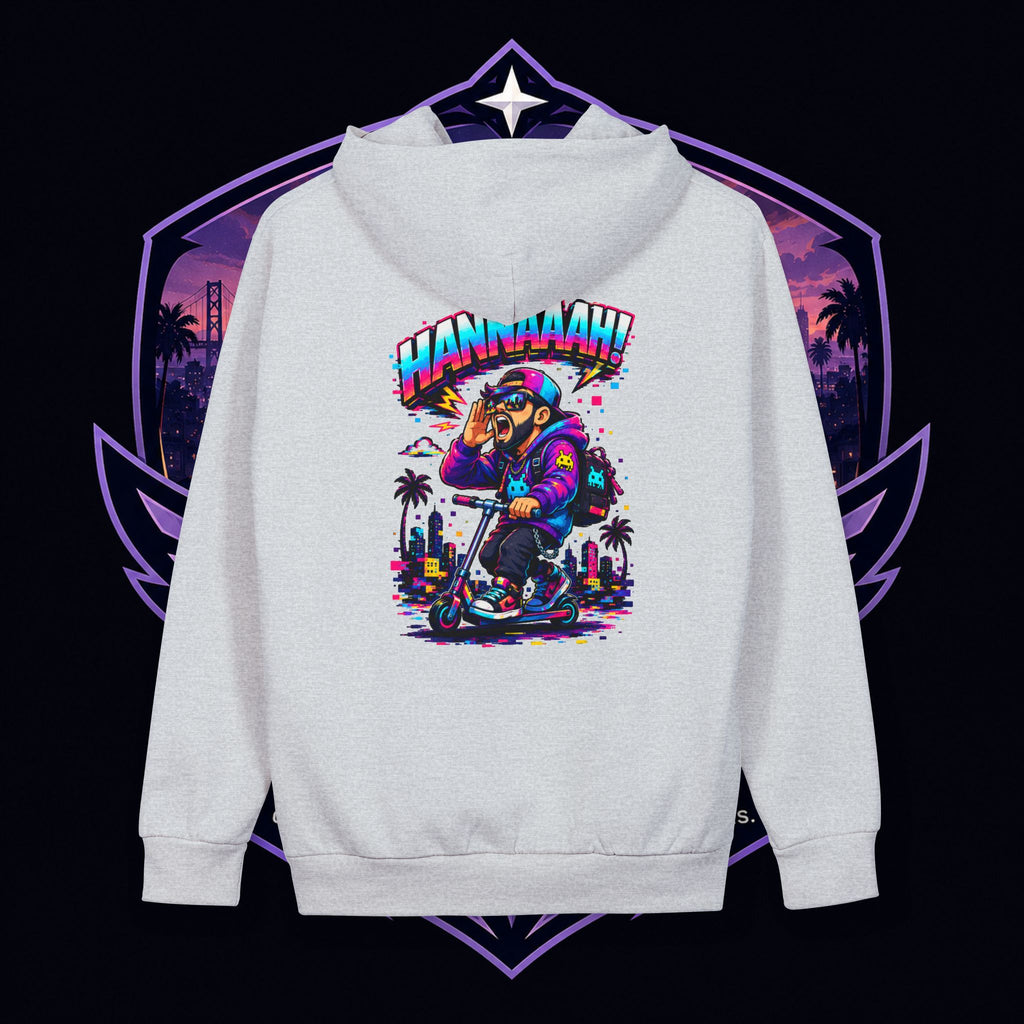 PG CHRIZZY "Who's Hannaaah?" Graphic Hoodie — Retro Vaporwave Streetwear Pullover
