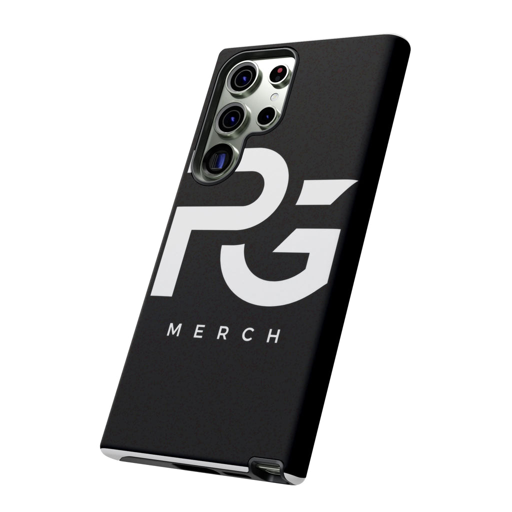 PG CUSTOMIZED RG Merch Tough Phone Case – Black Protective Phone Cover with Bold Logo