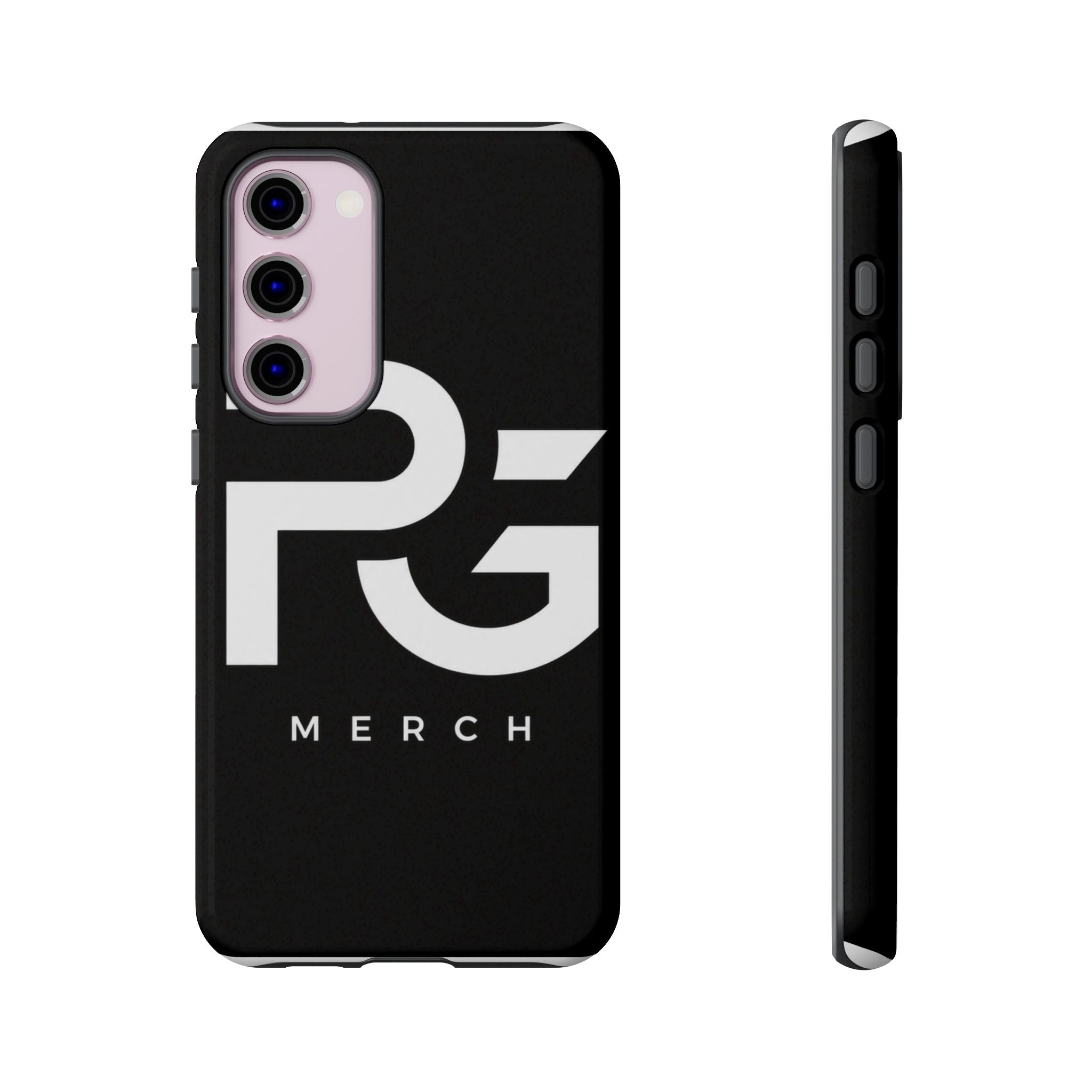 PG CUSTOMIZED RG Merch Tough Phone Case – Black Protective Phone Cover with Bold Logo