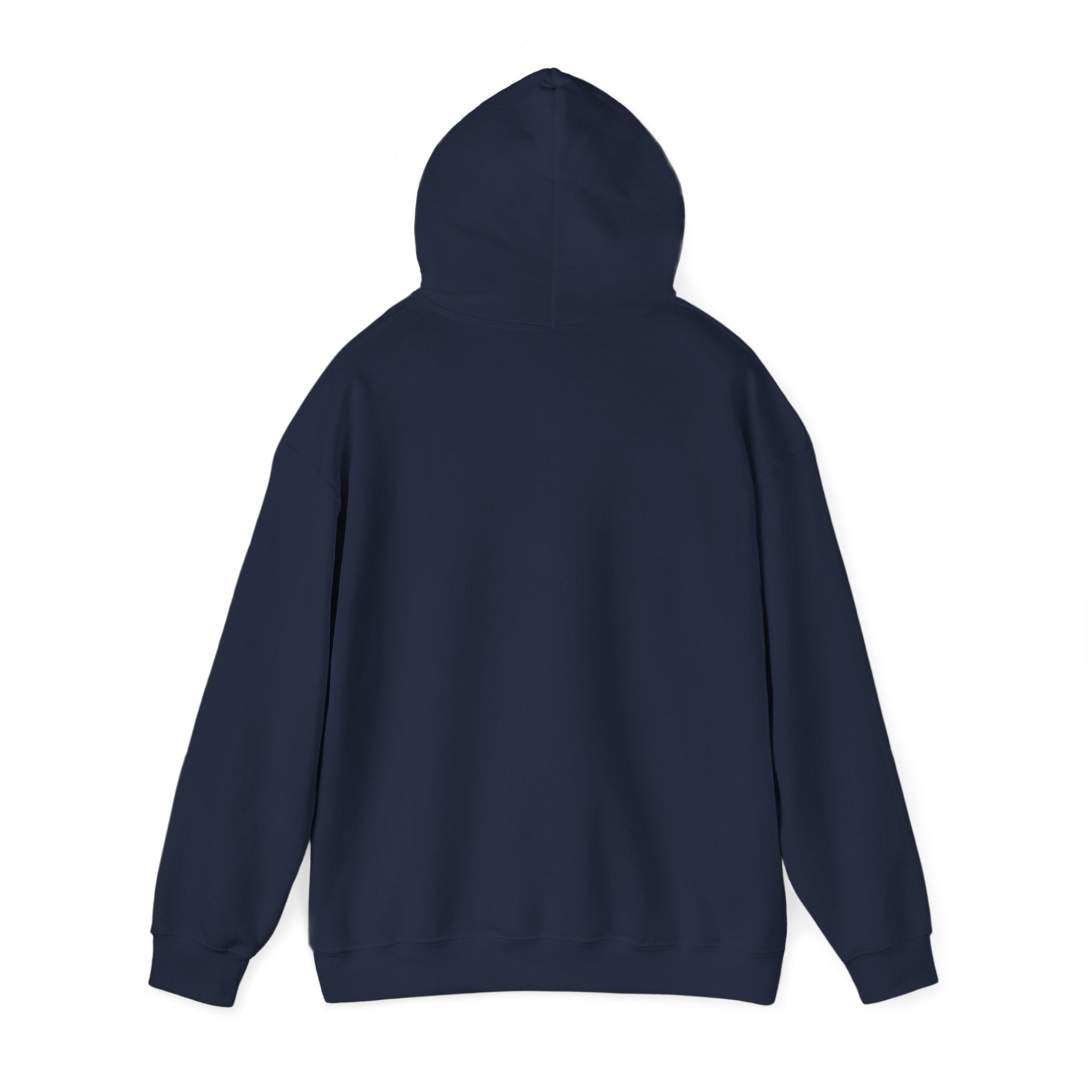 Calm City Meditation Hoodie — Zen Seated Figure Skyline Design