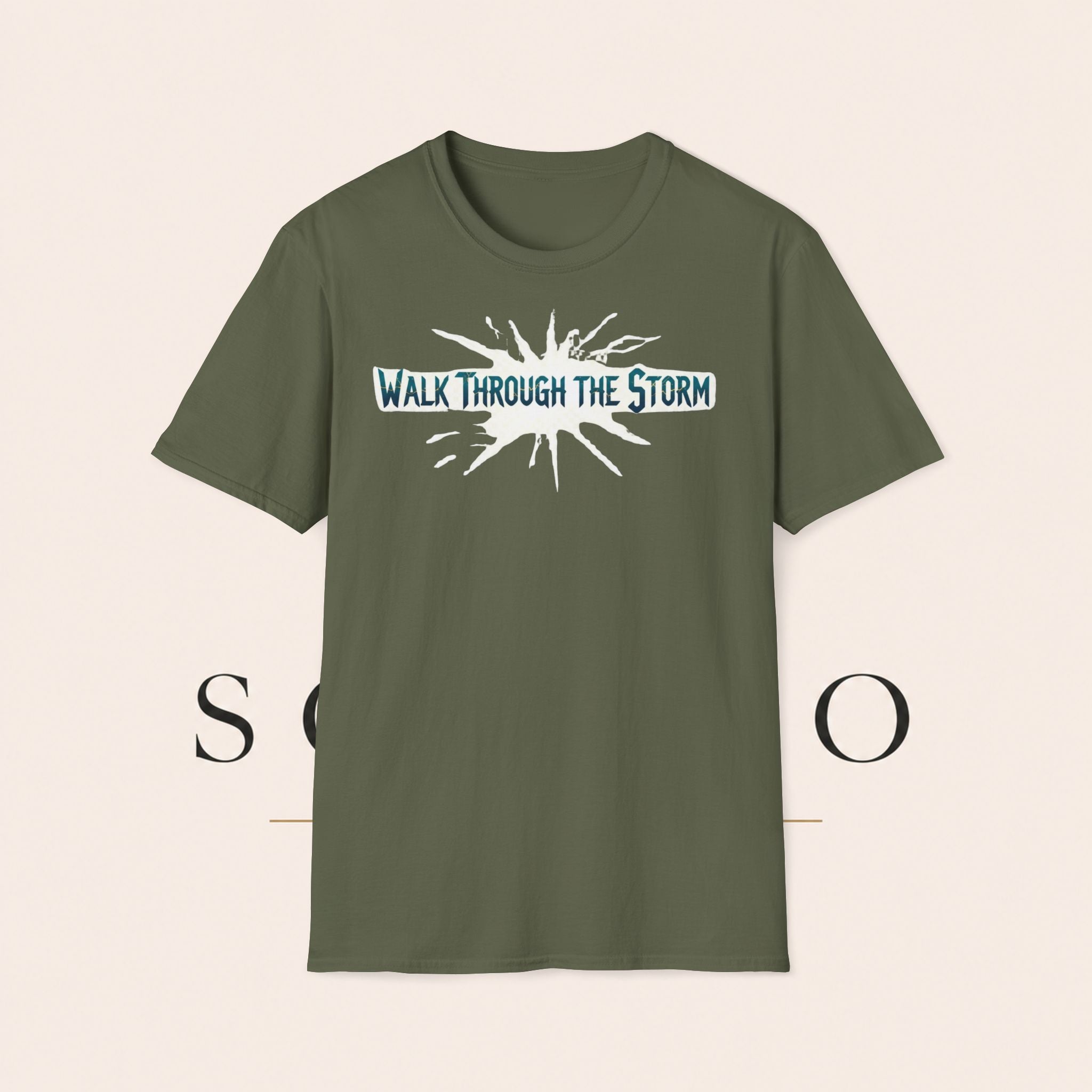 T-Shirt — "Walk Through the Storm" Inspirational Graphic Tee