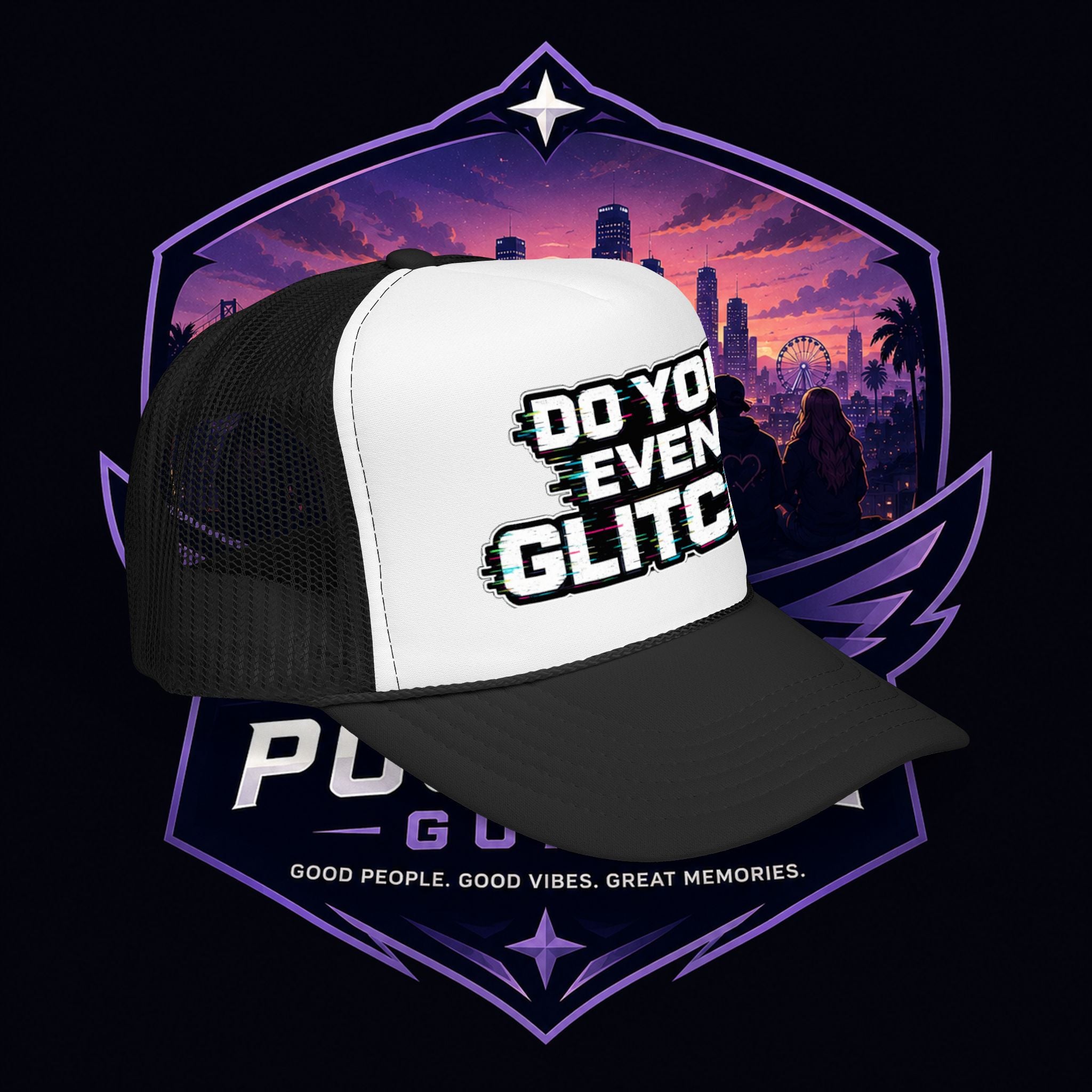 PG Lola's Do You Even Glitch? Foam Trucker Hat